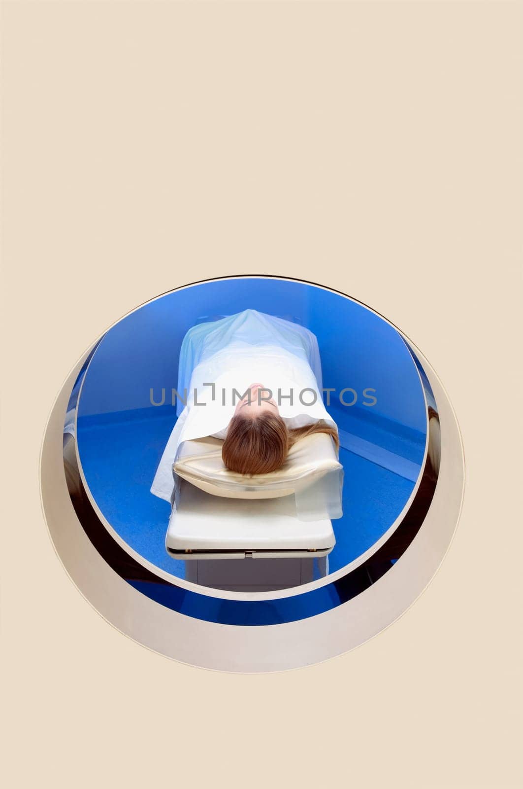 Patient going through an MRI scan