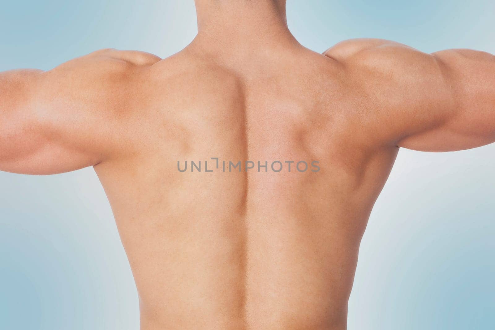 Rear view of a man