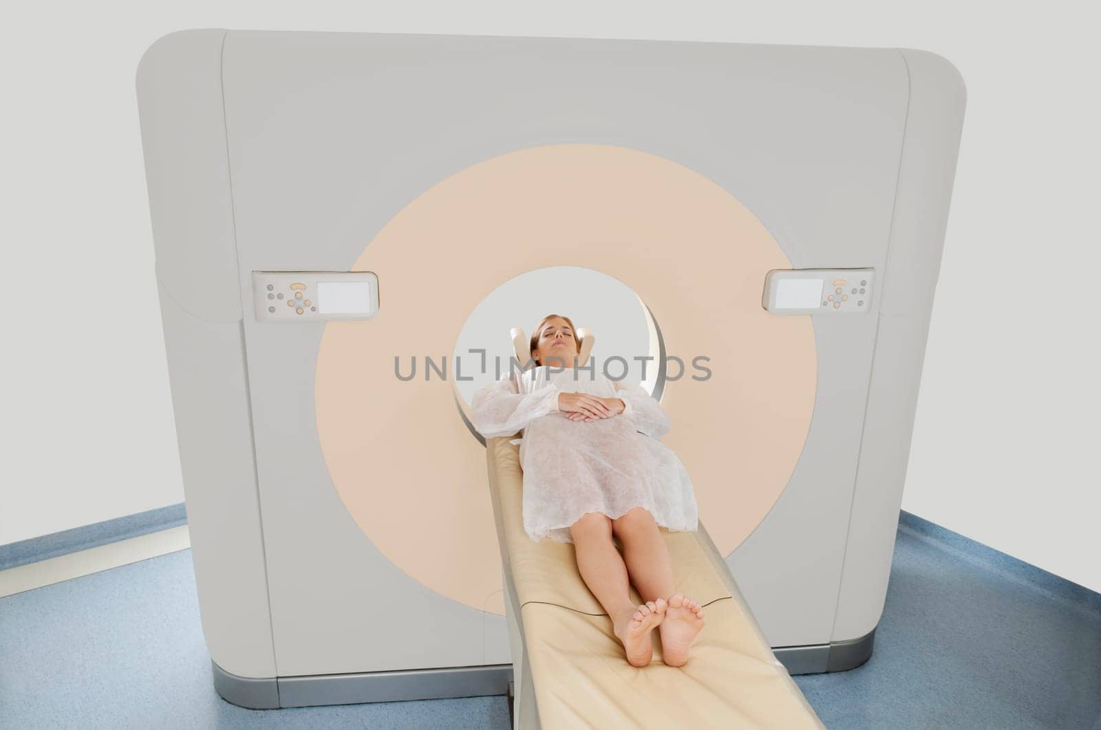 Patient going through an MRI scan