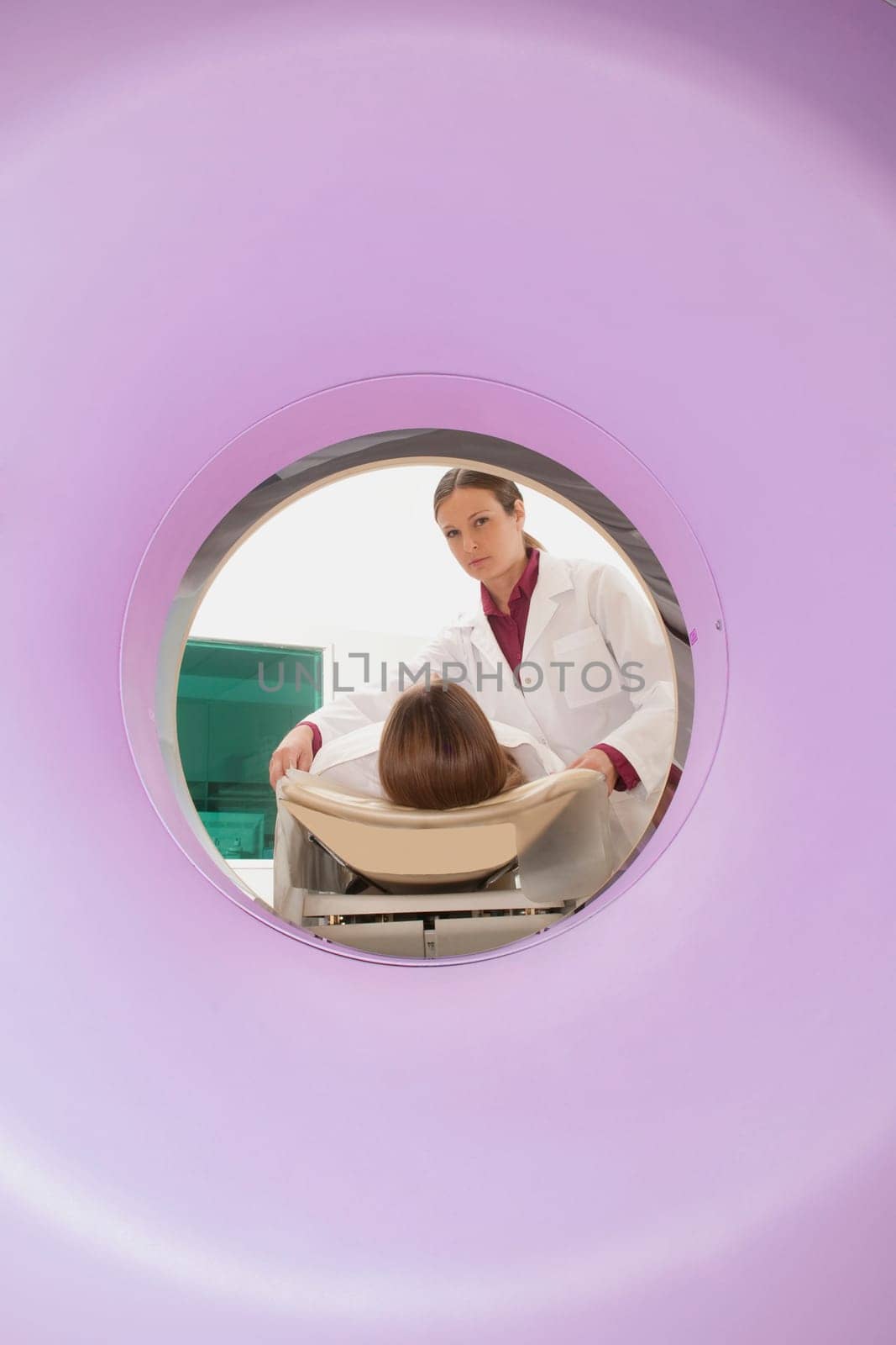 Patient going through an MRI scan