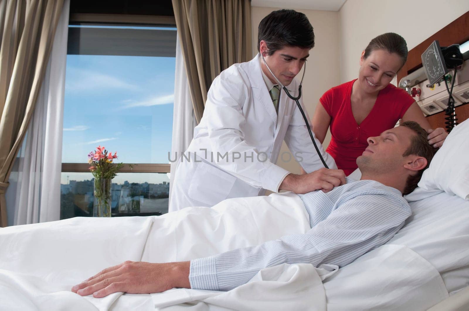 Doctor examining a patient