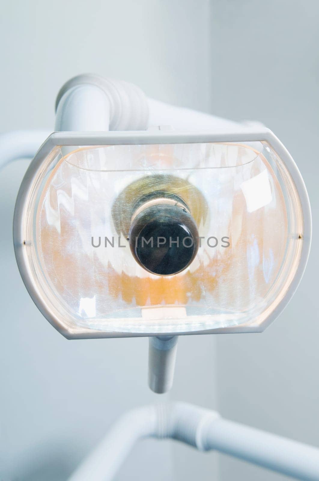 Close_up of an examination light in a dentist office