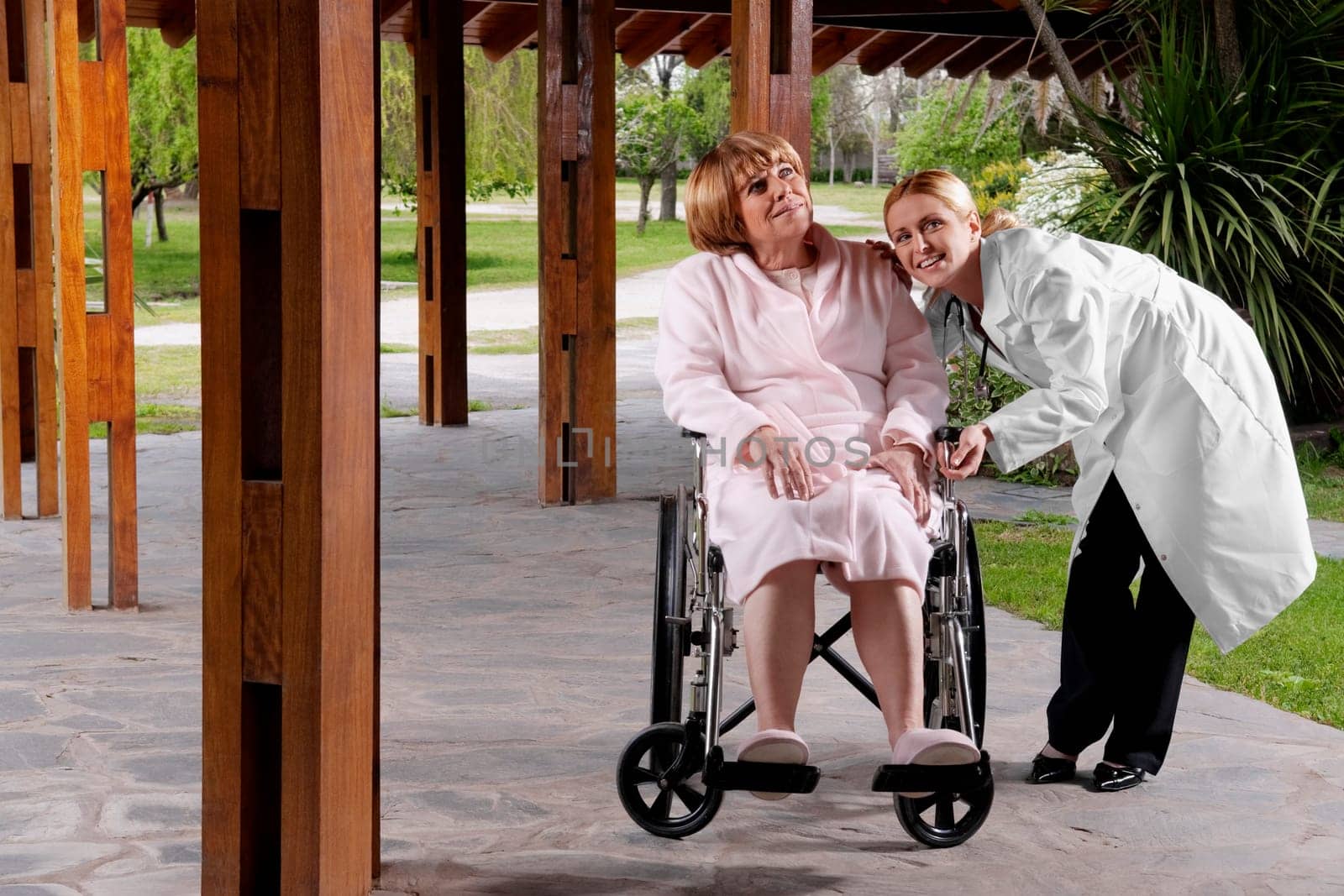 Doctor smiling with her patient