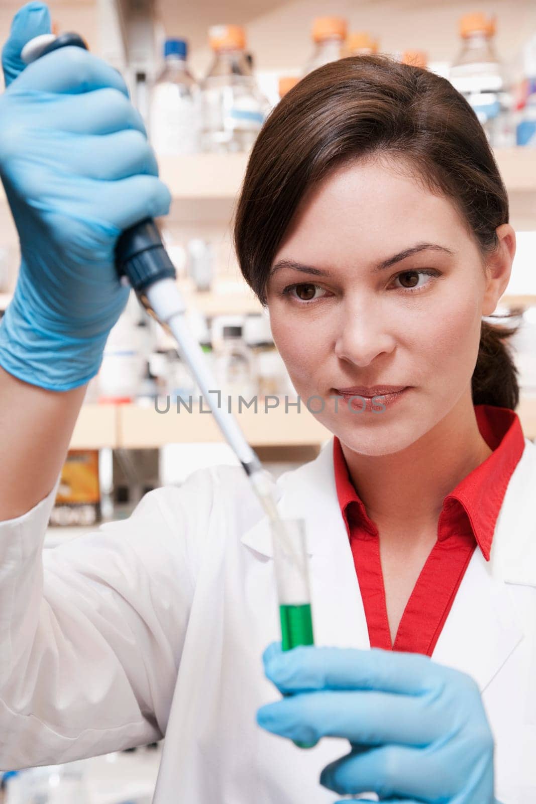 Female doctor researching in a laboratory