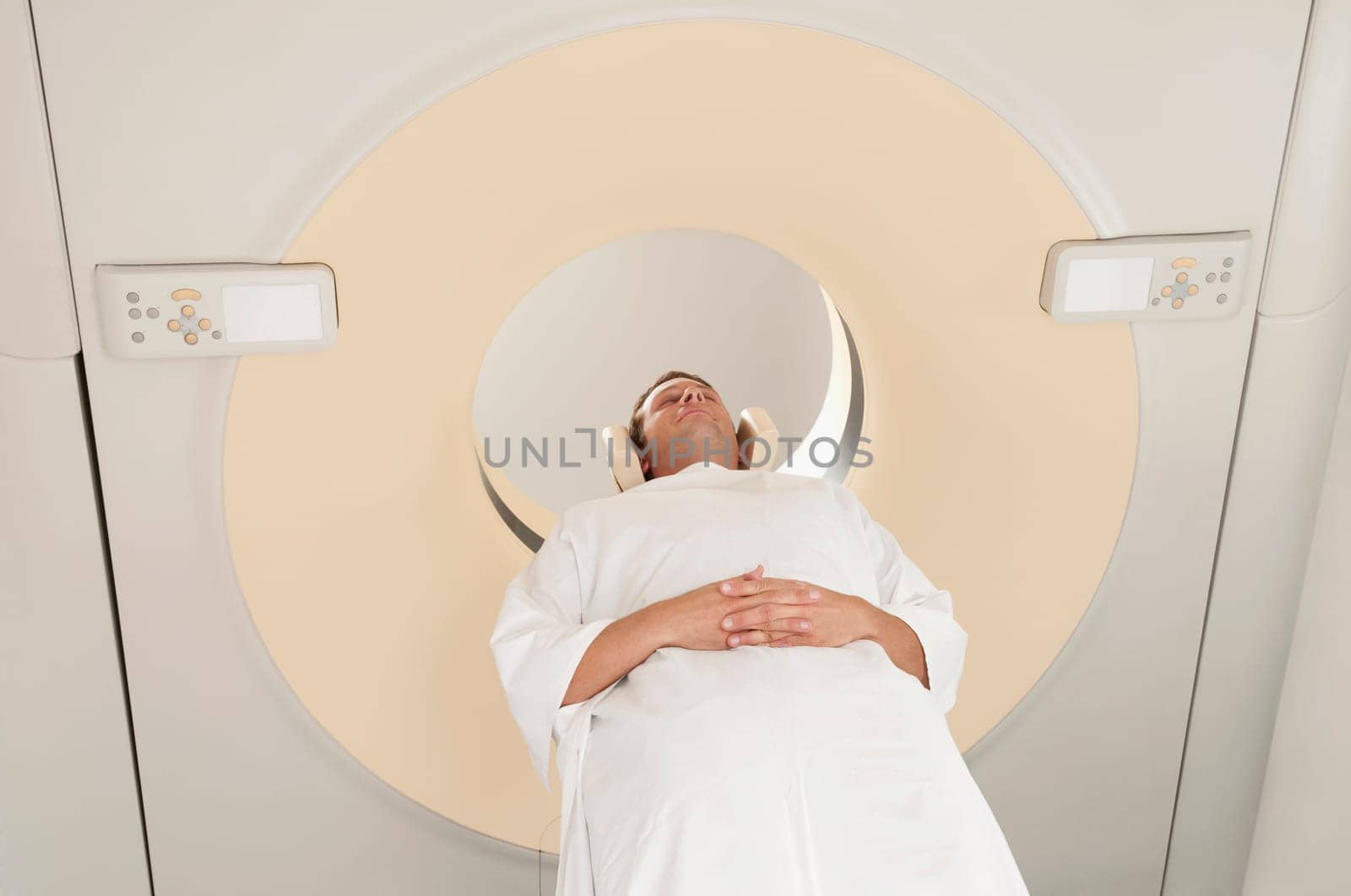Patient going through an MRI scan