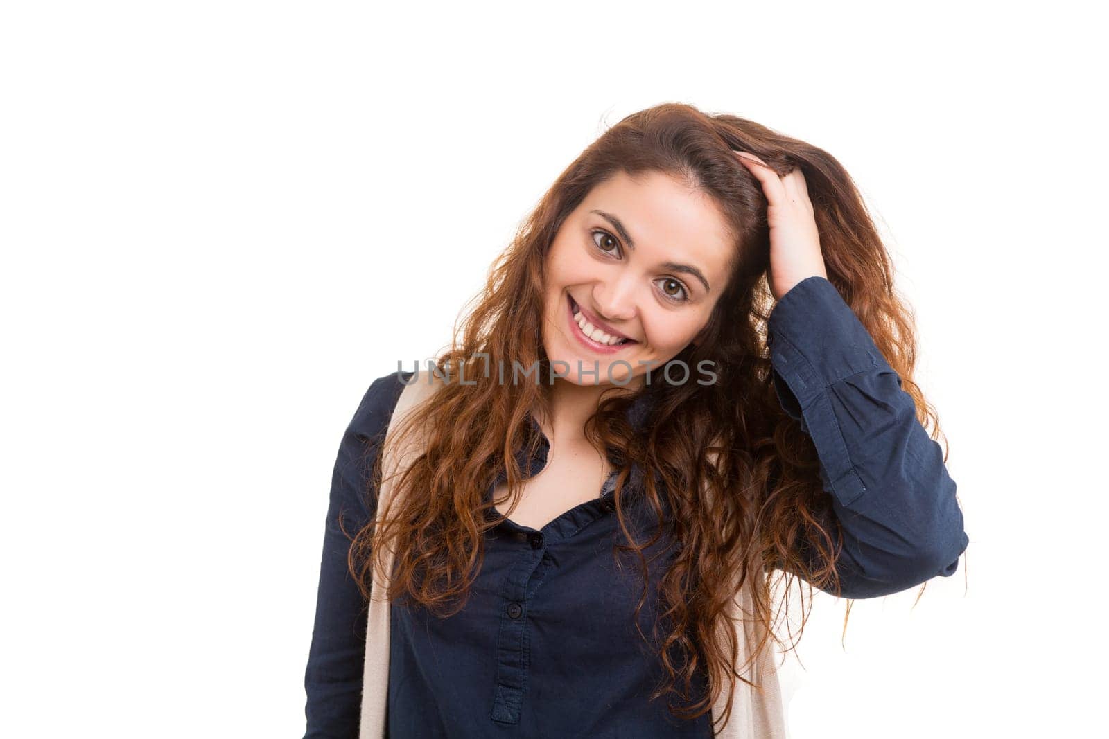 Studio shot of a beautiful young casual woman