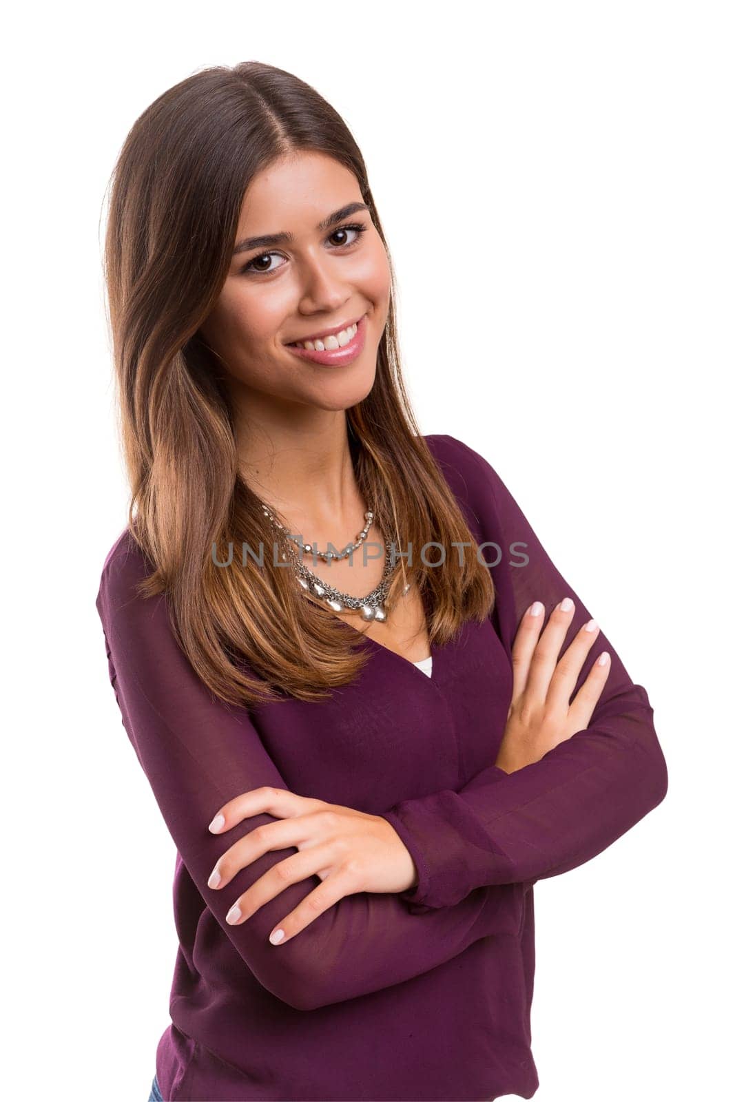 Studio shot of a beautiful young casual woman