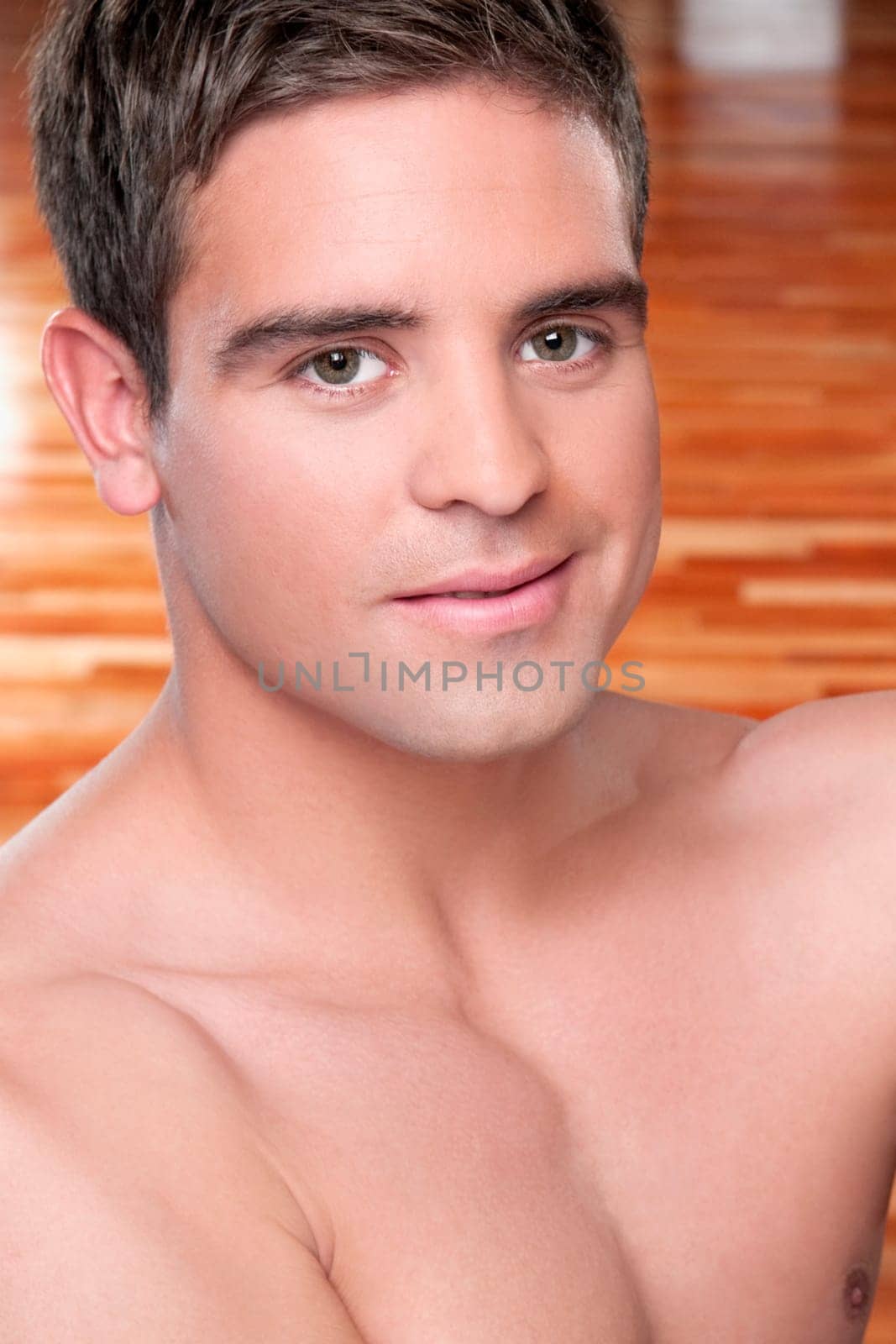 Portrait of a man smirking