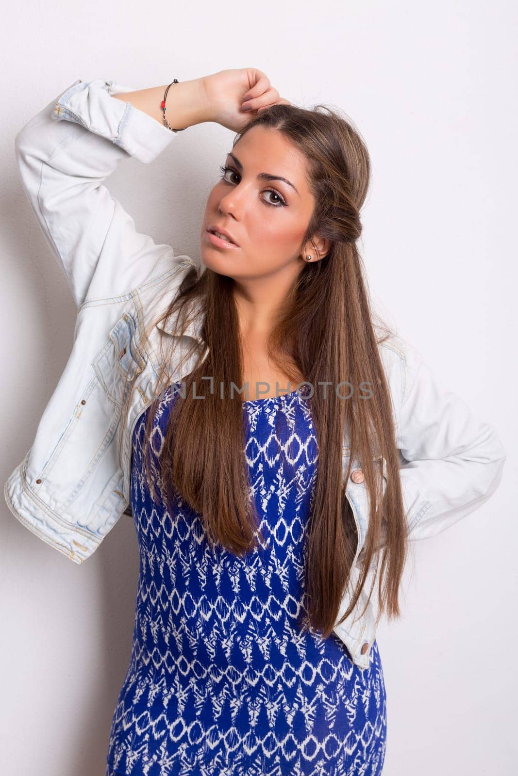 Studio shot of a beautiful young casual woman
