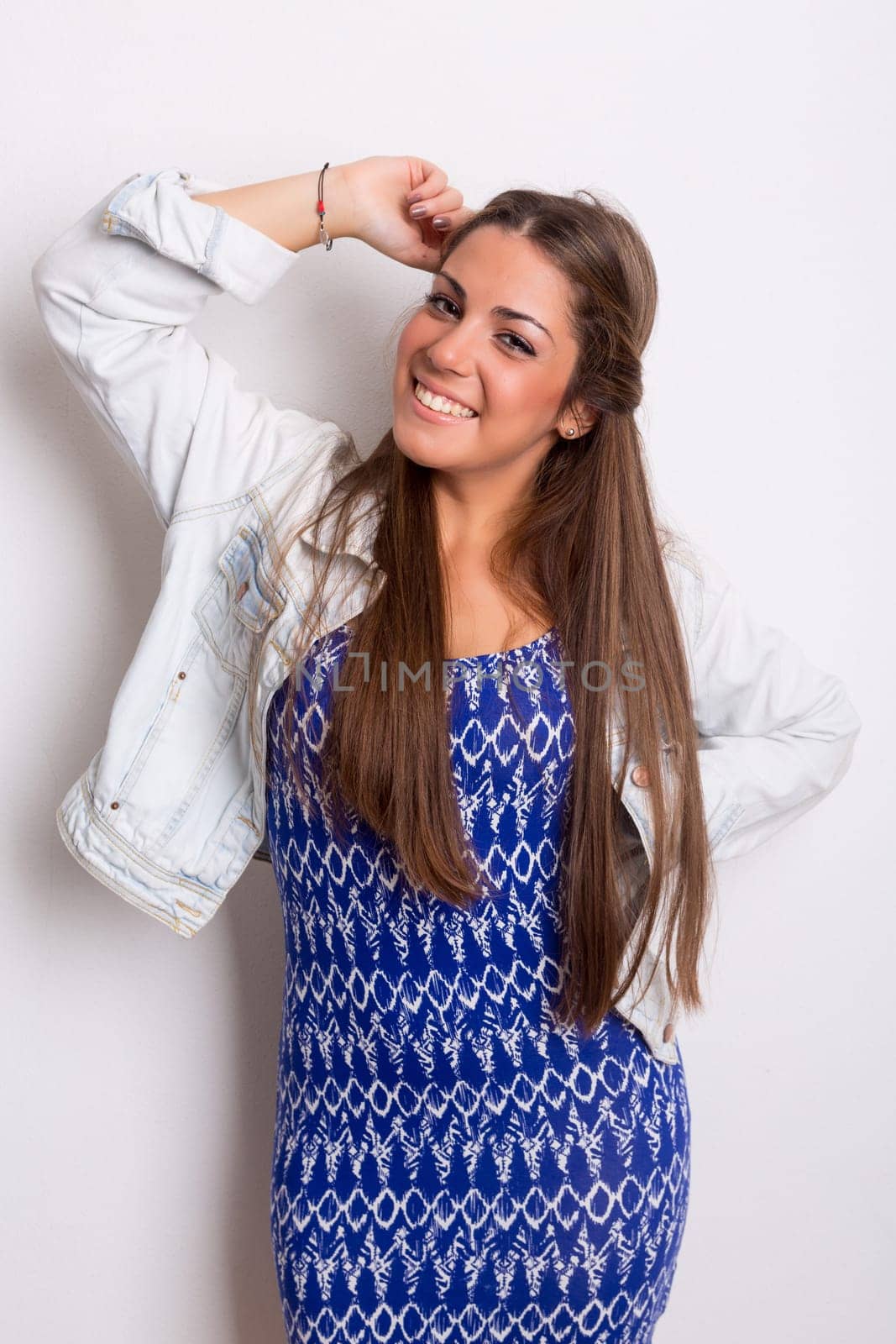 Studio shot of a beautiful young casual woman