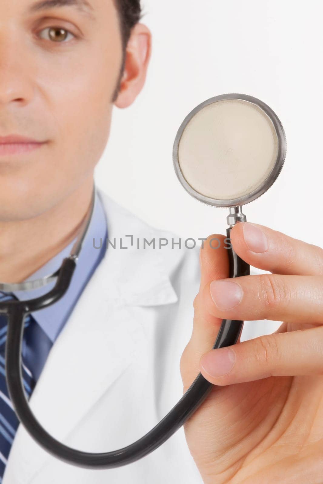 Portrait of a doctor holding a stethoscope