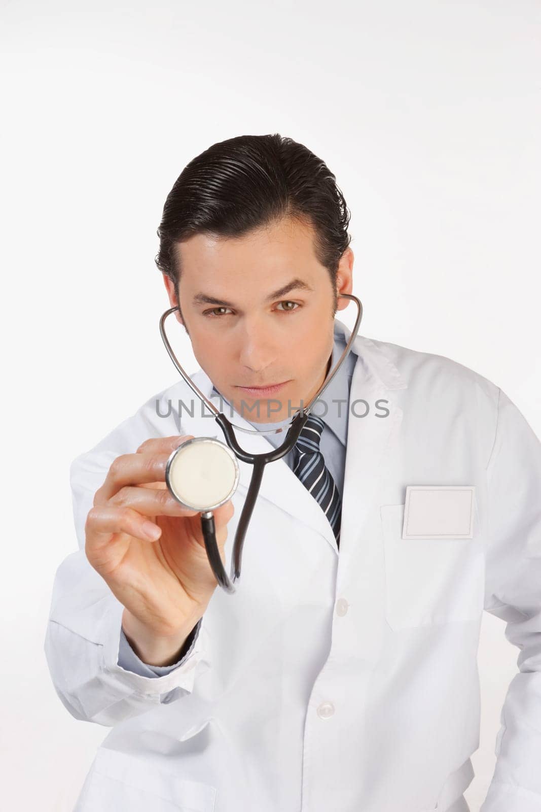 Portrait of a doctor holding a stethoscope