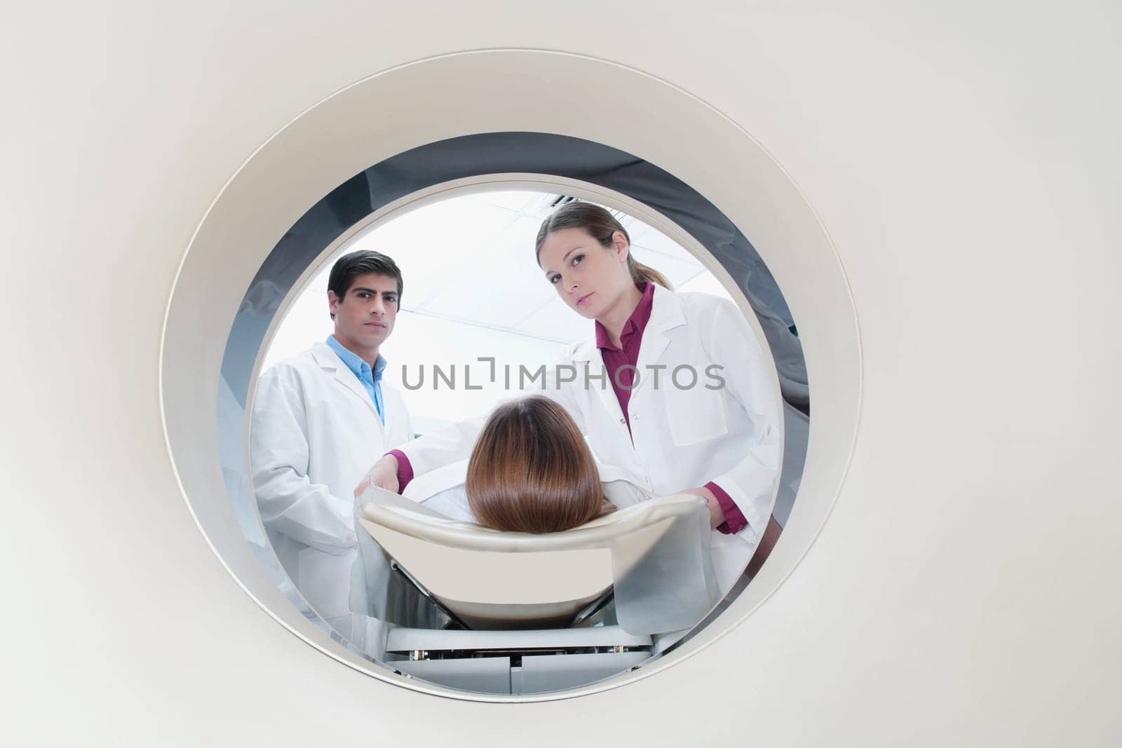 Patient going through an MRI scan