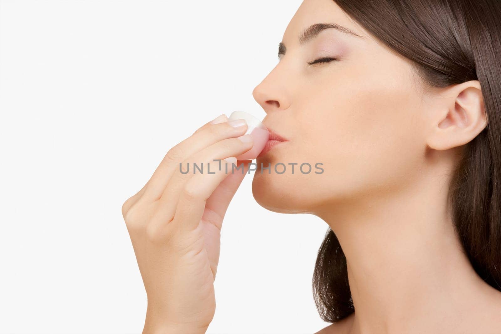 Woman taking medicine
