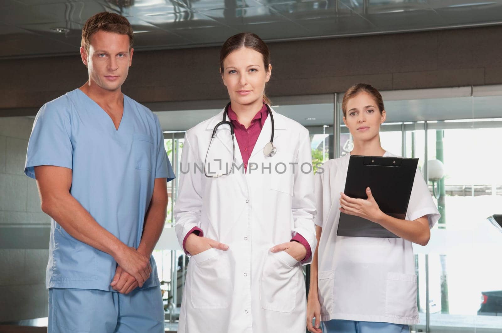 Portrait of a doctor and nurses