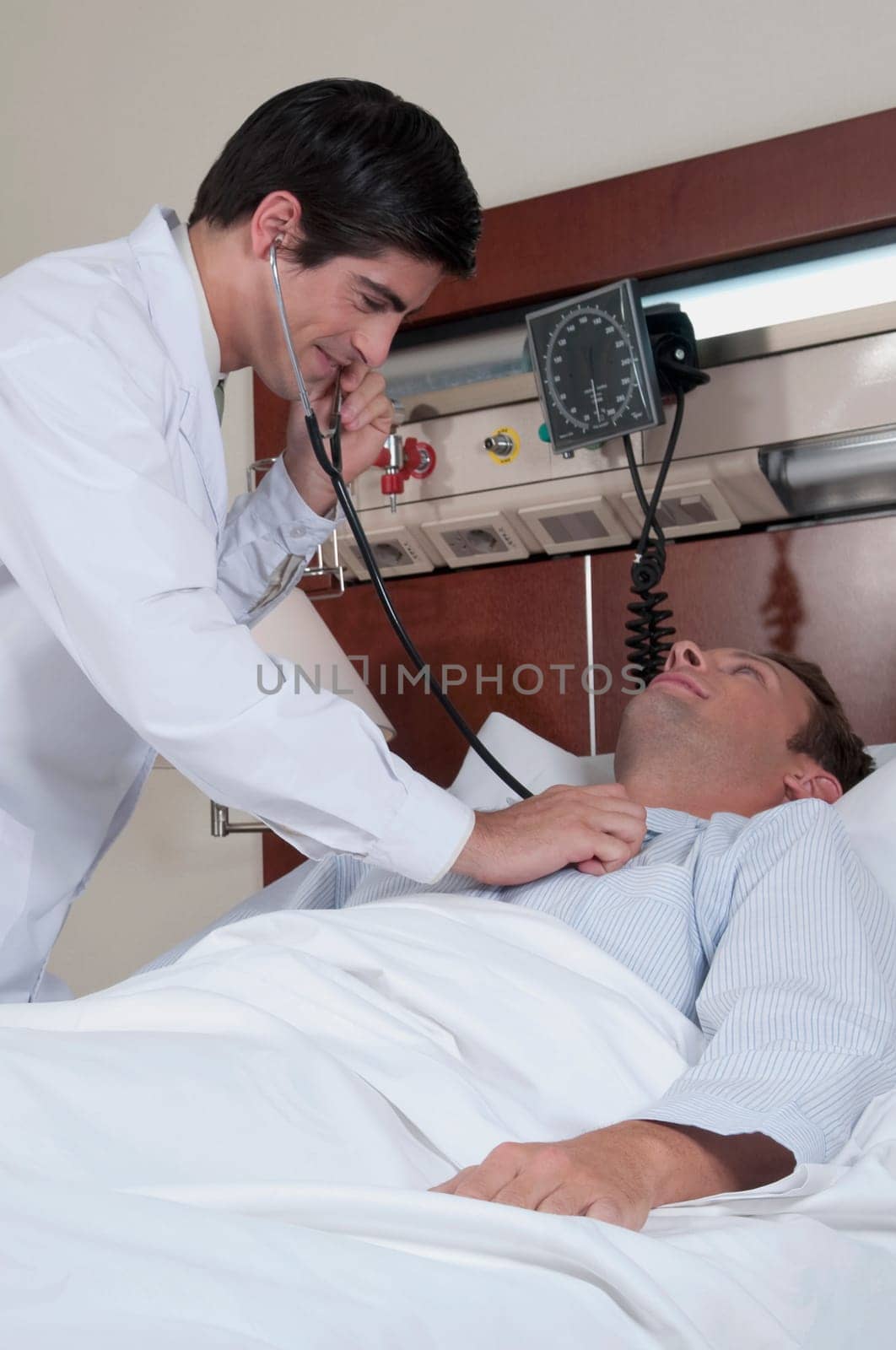 Doctor examining a patient in a hospital