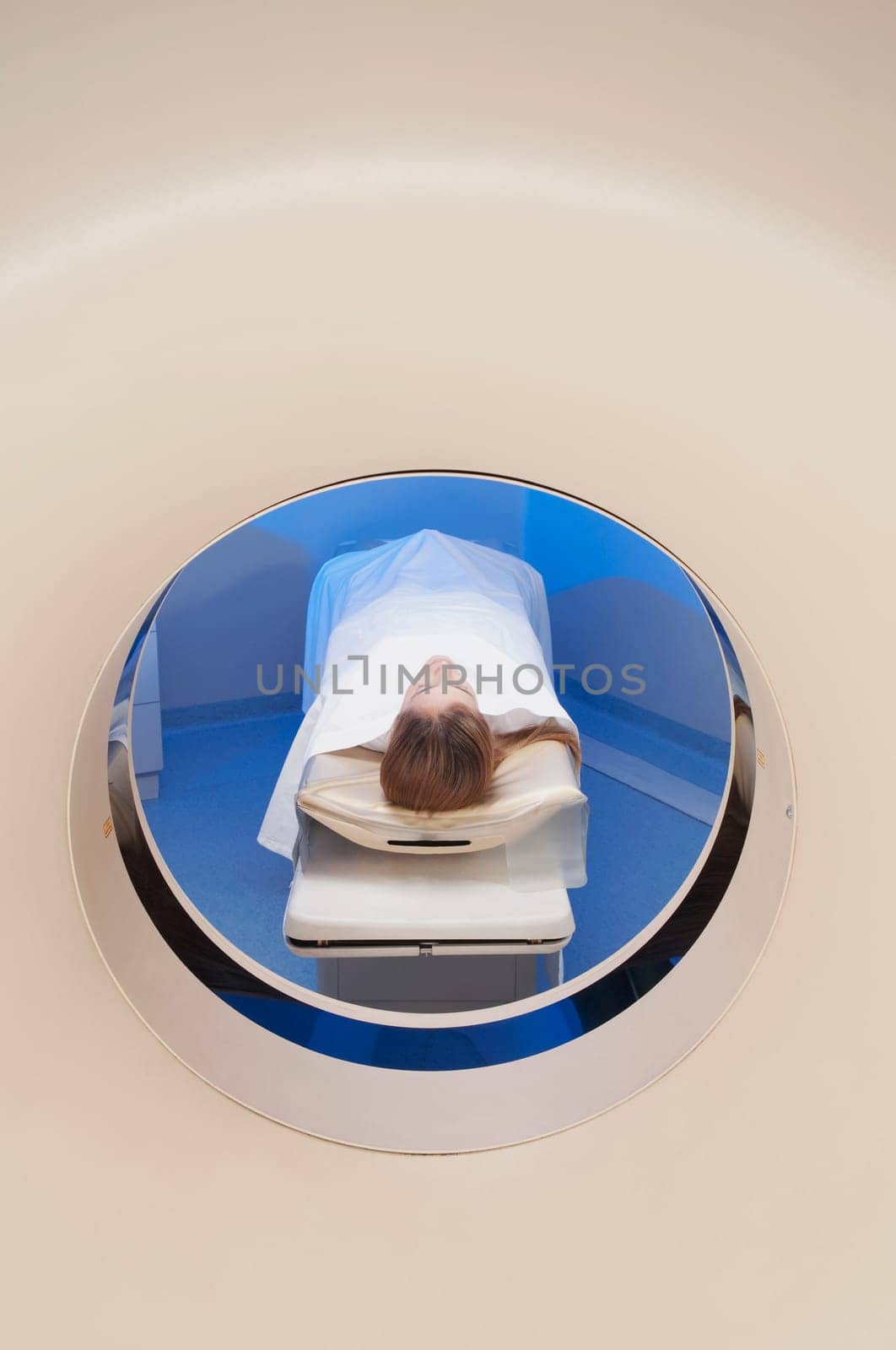 Patient going through an MRI scan