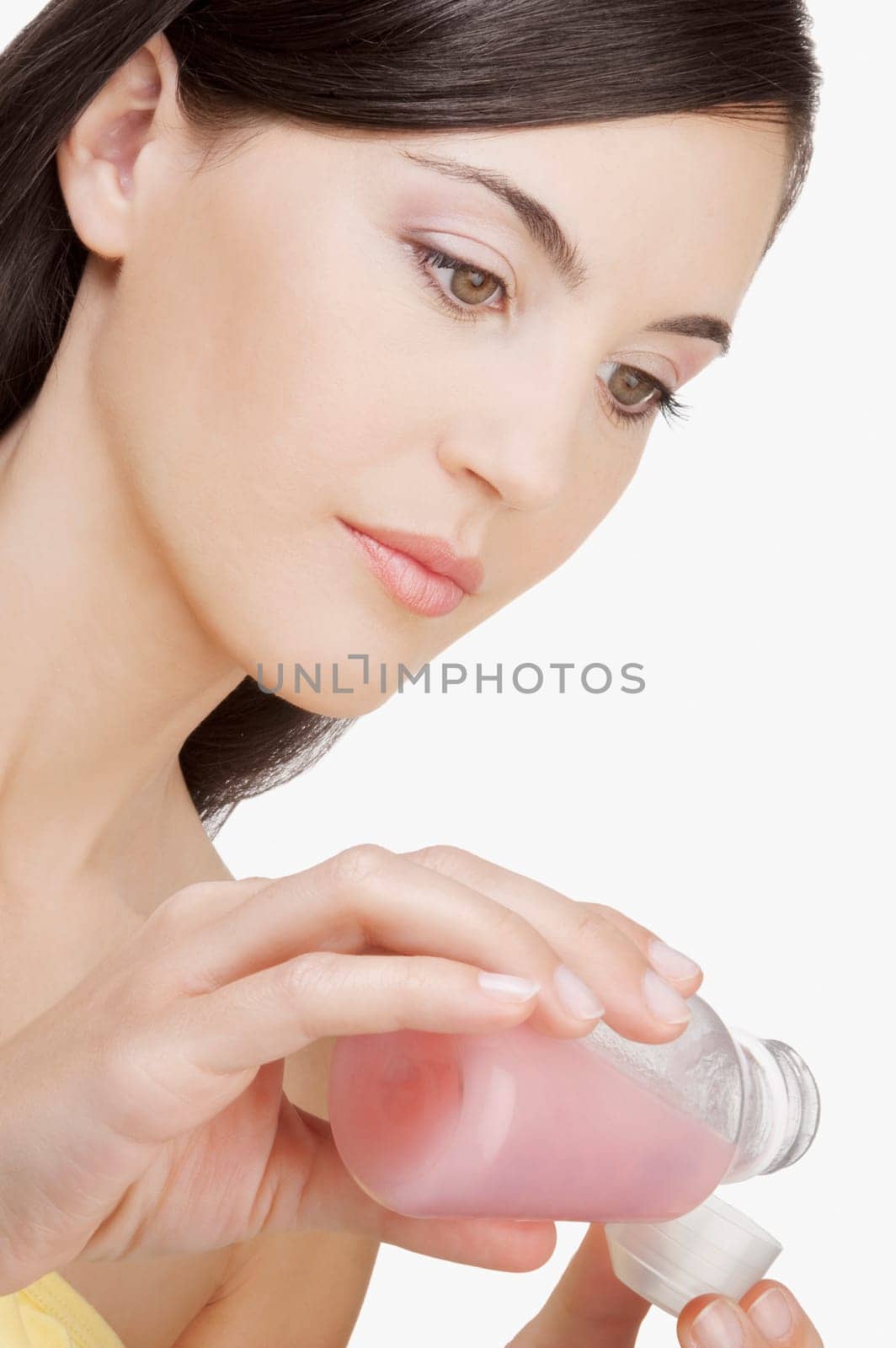 Woman taking medicine