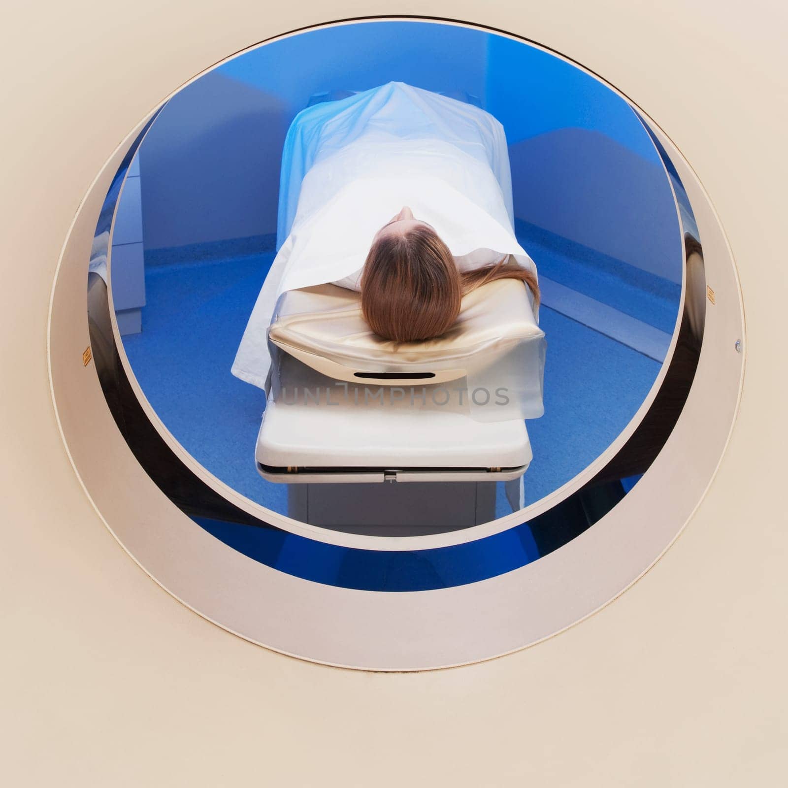 Patient going through an MRI scan