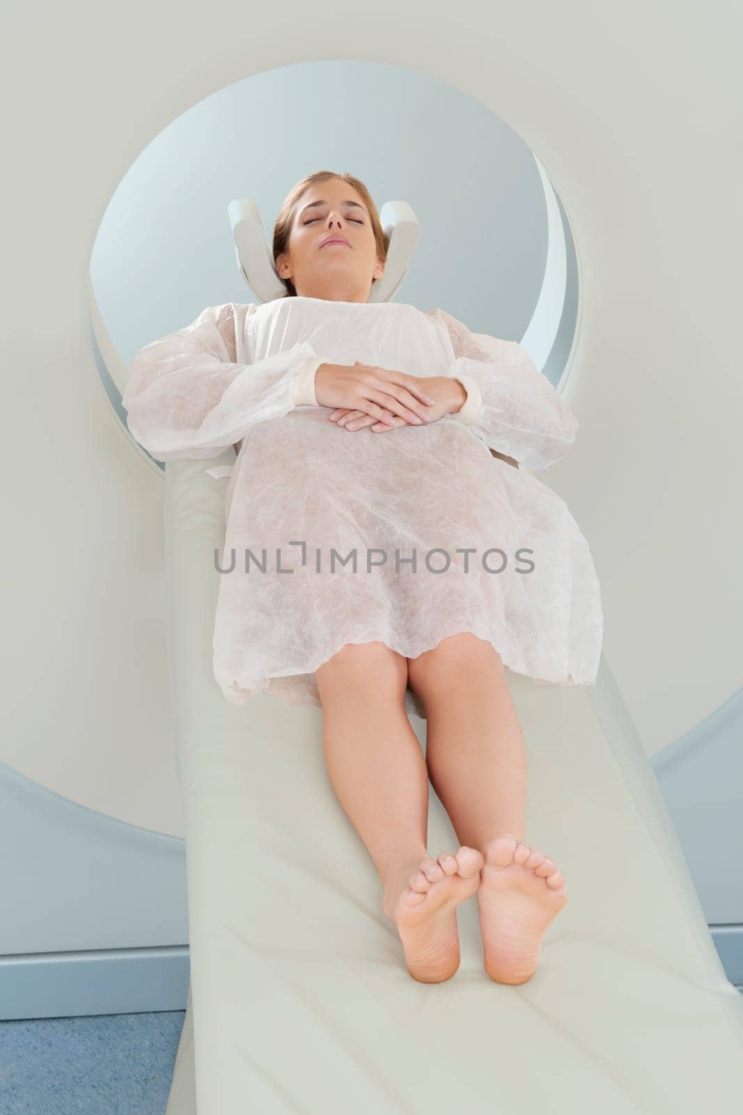 Patient going through an MRI scan