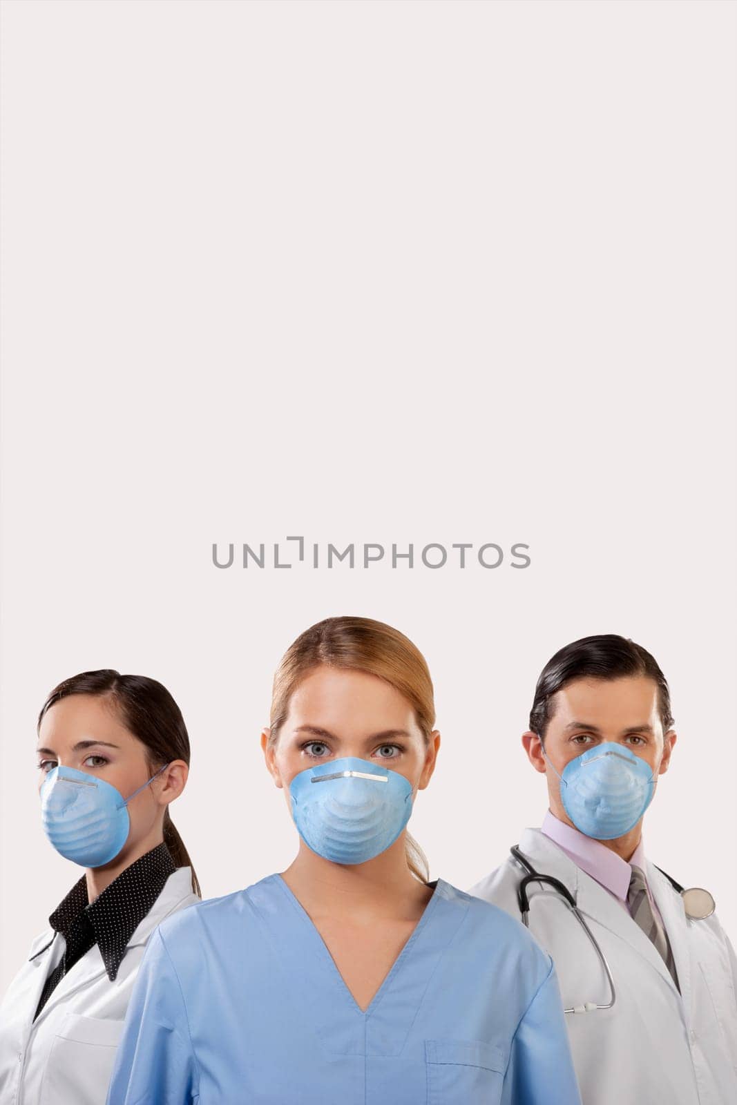 Doctors wearing flu masks