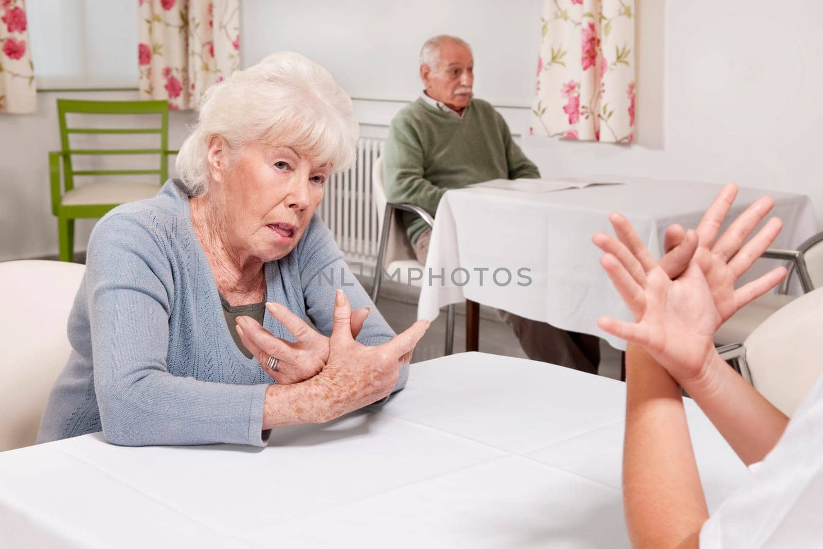 Woman receiving physical therapy in a rehabilitation center