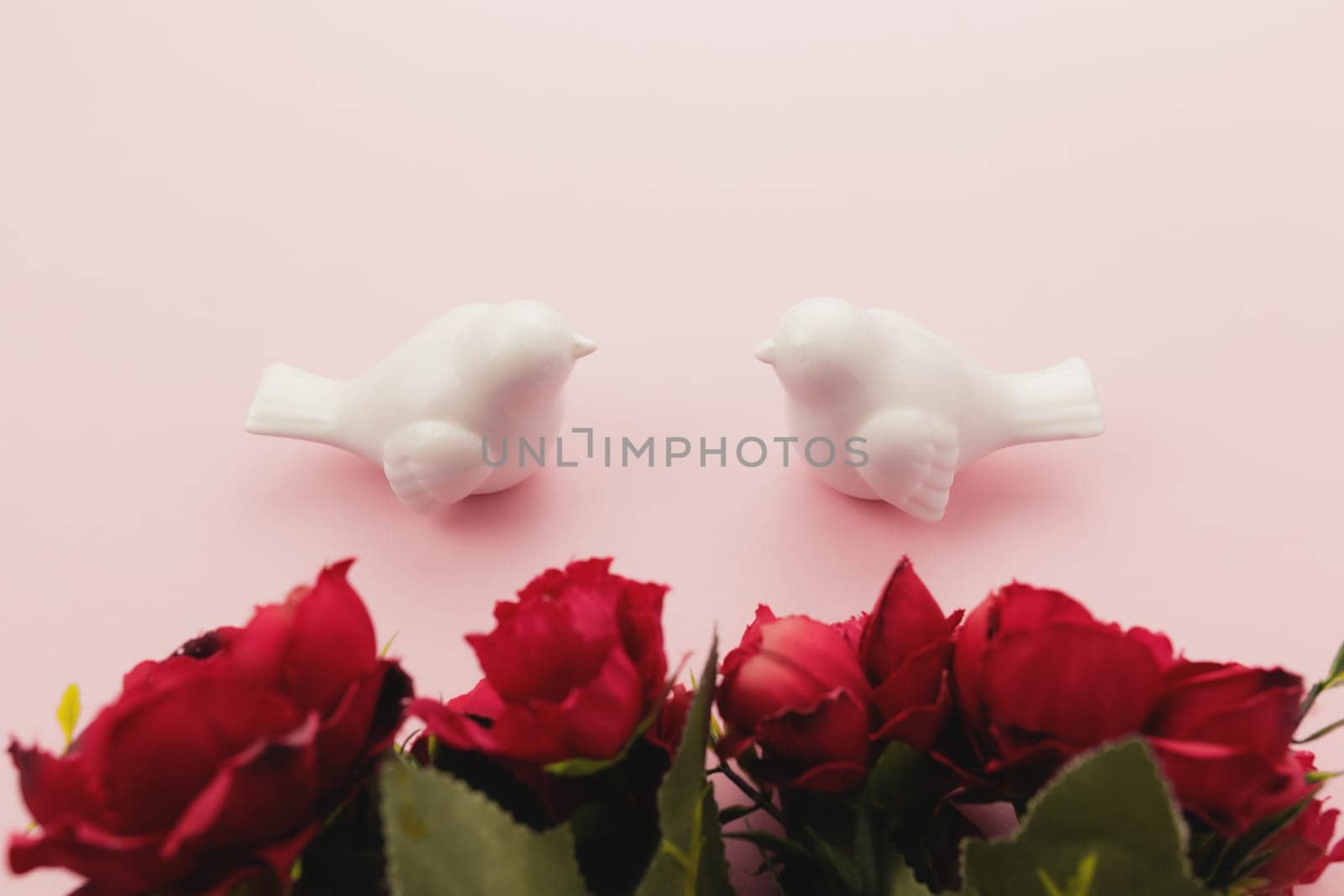 Valentine on the pink background. Love for two. High quality photo
