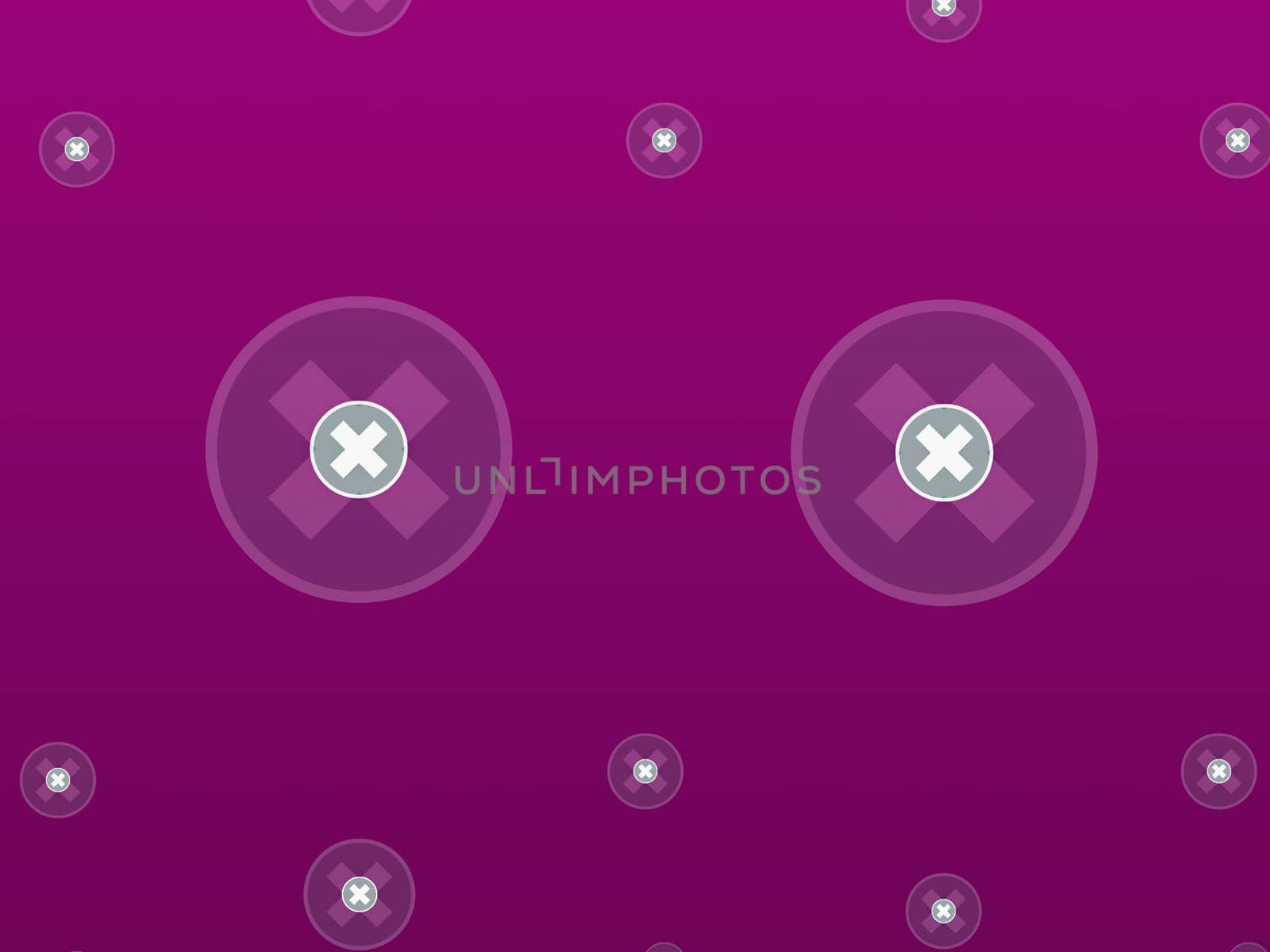 Crosses in circles against a purple background