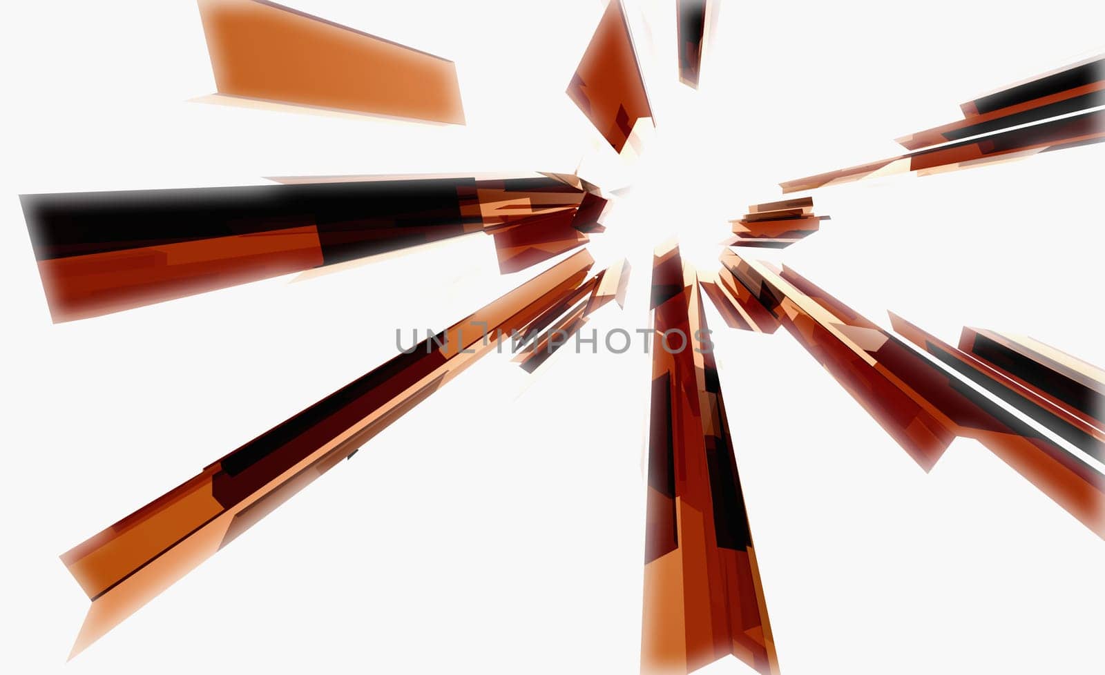 Orange abstract pattern on a white background