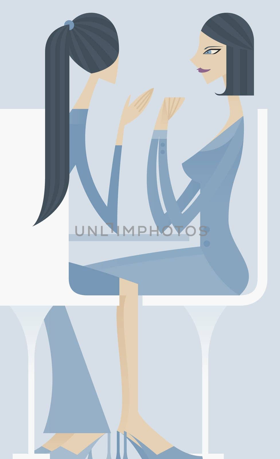 Businesswoman high-fiving her friend