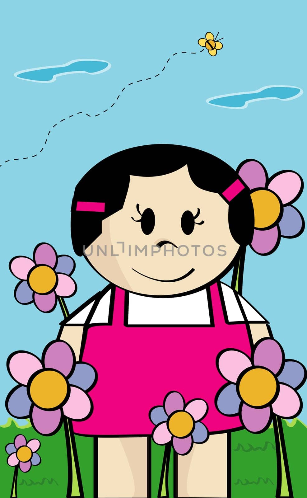 Girl in a garden