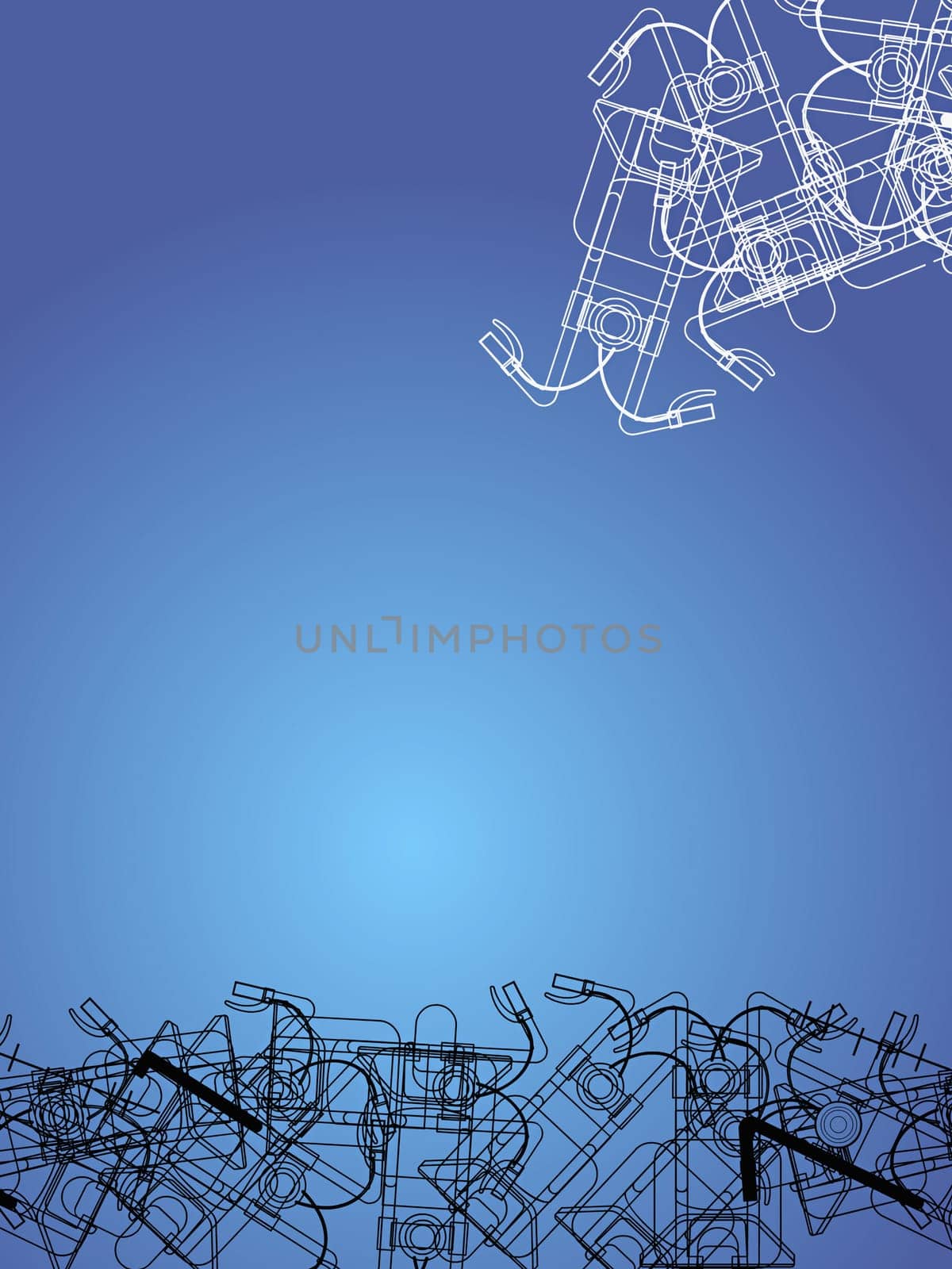 Abstract design on a blue background