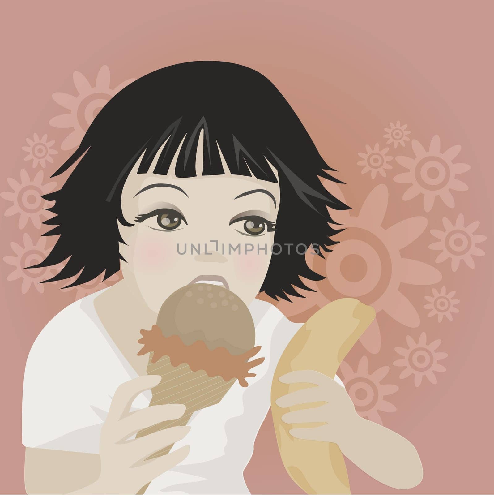 Girl eating an ice-cream