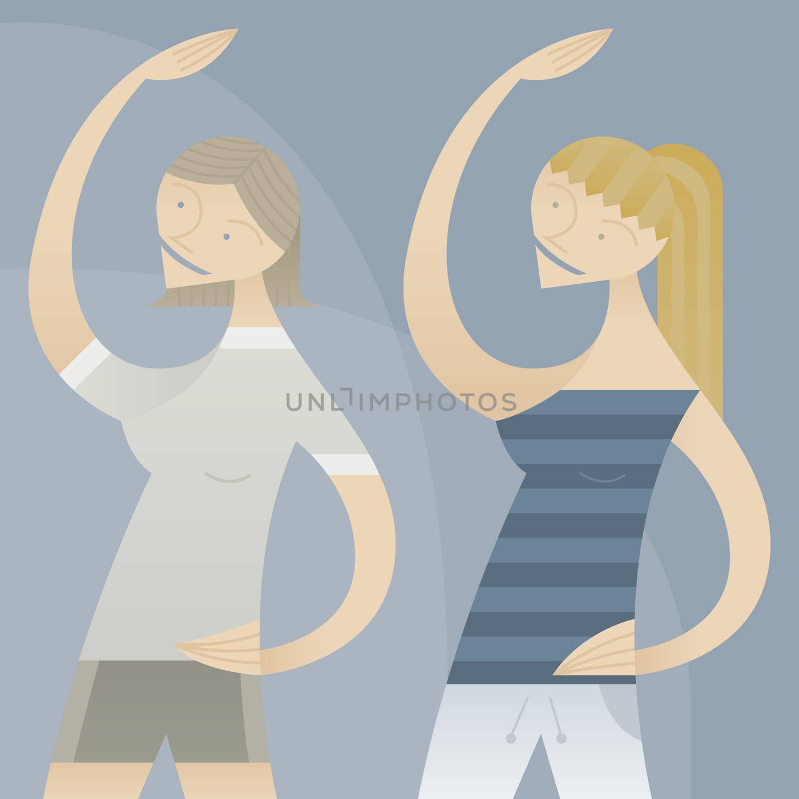 Two women dancing