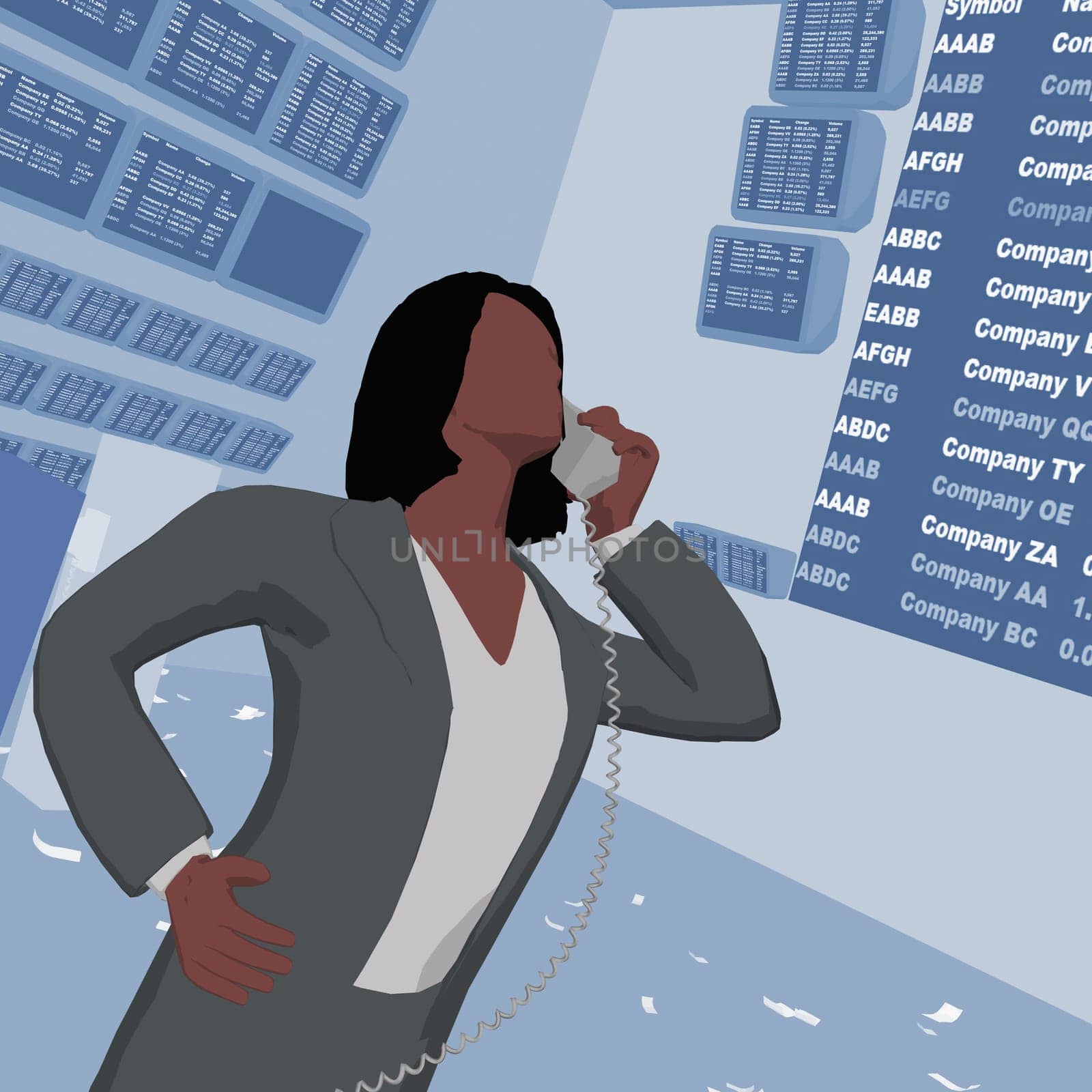Businesswoman talking on the telephone