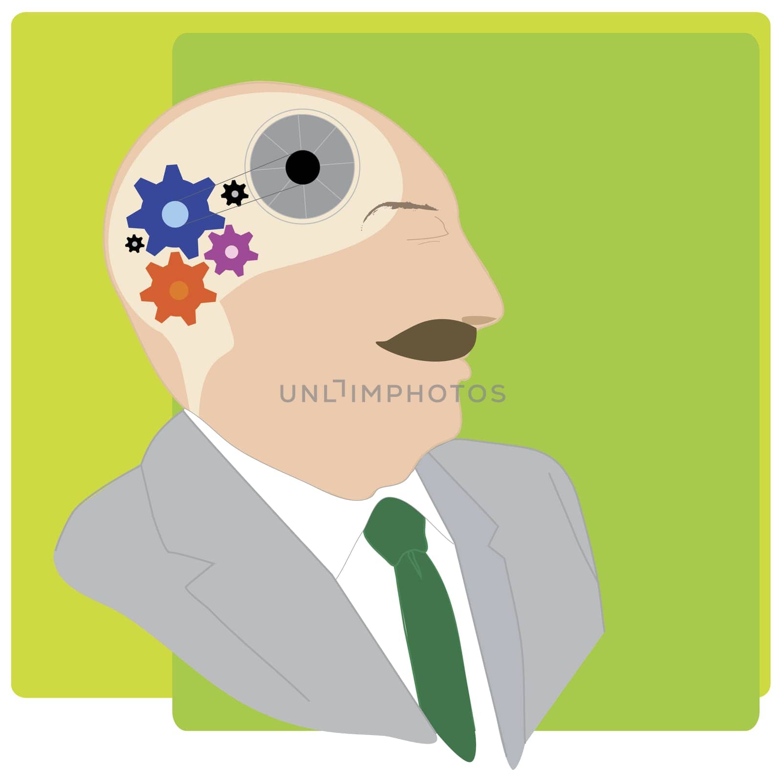 The brain of a businessman