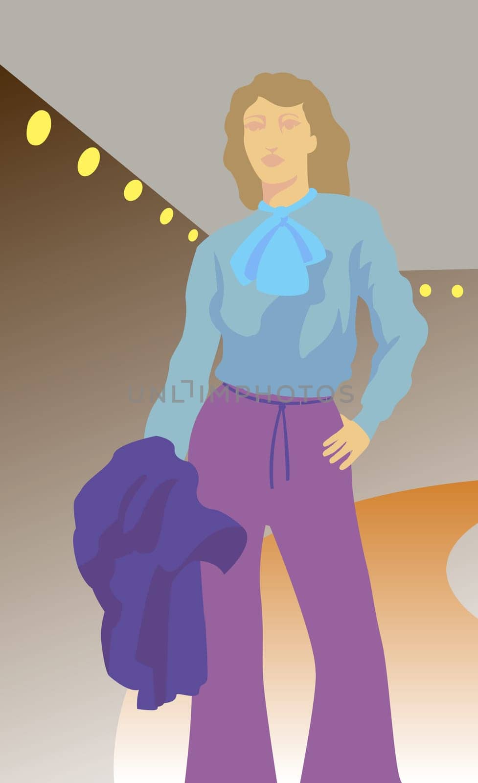Low angle view of a fashion model