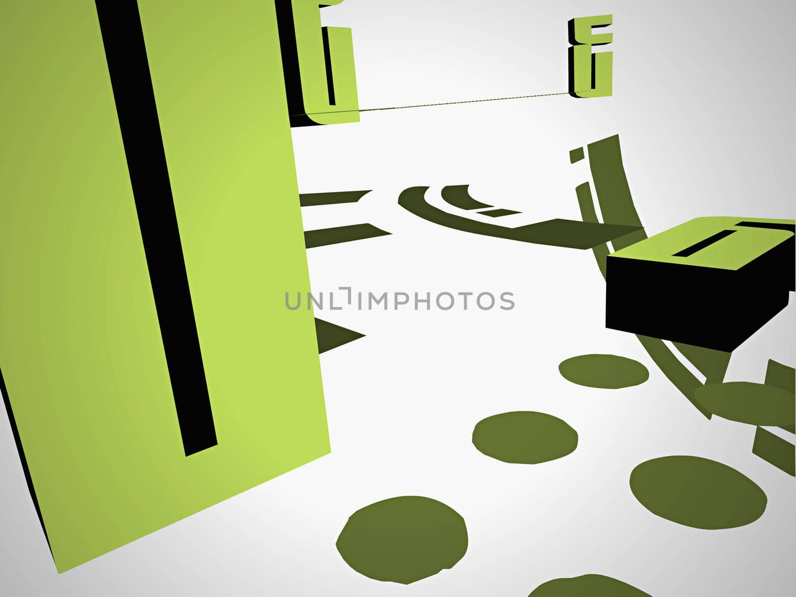 Numbers on a white background