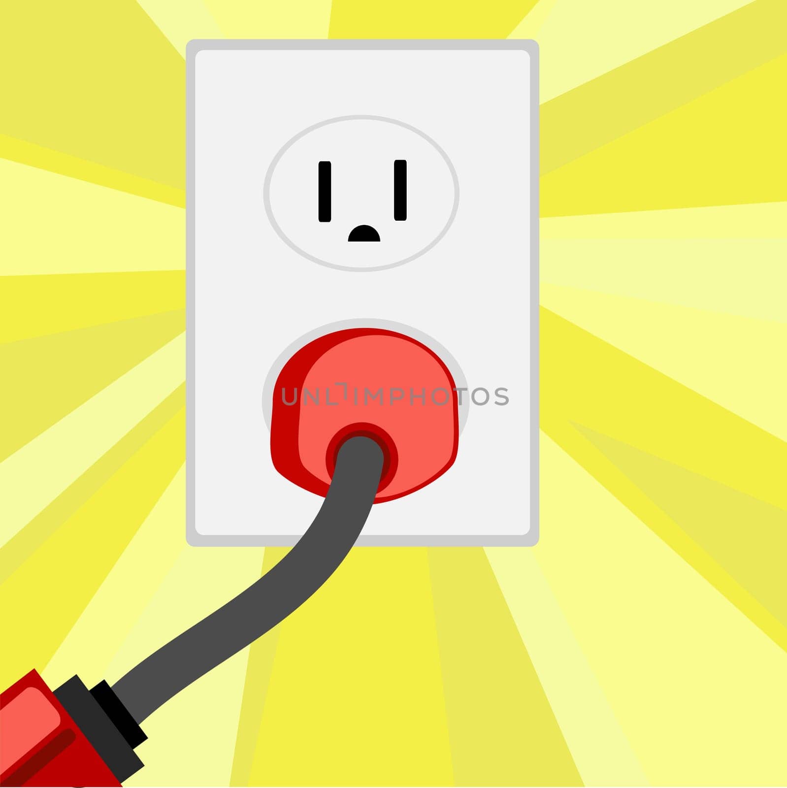 Electric plug in an outlet