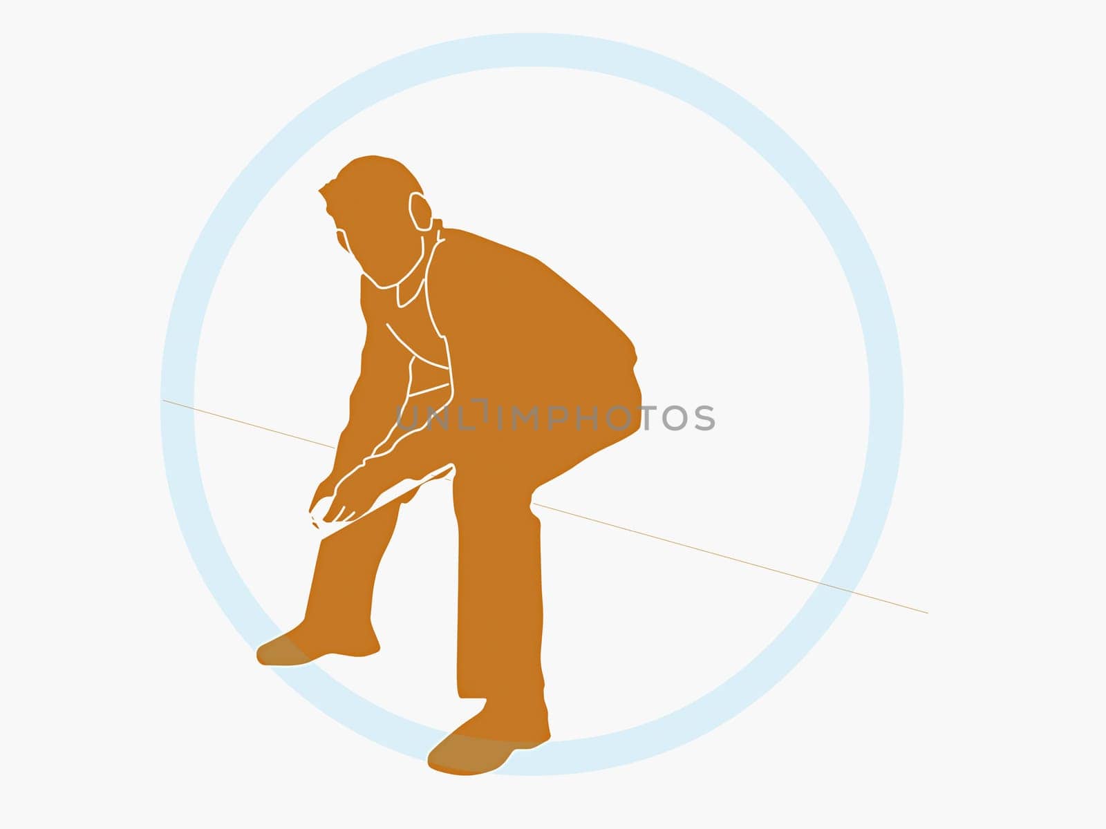 Man sitting and wearing headphones