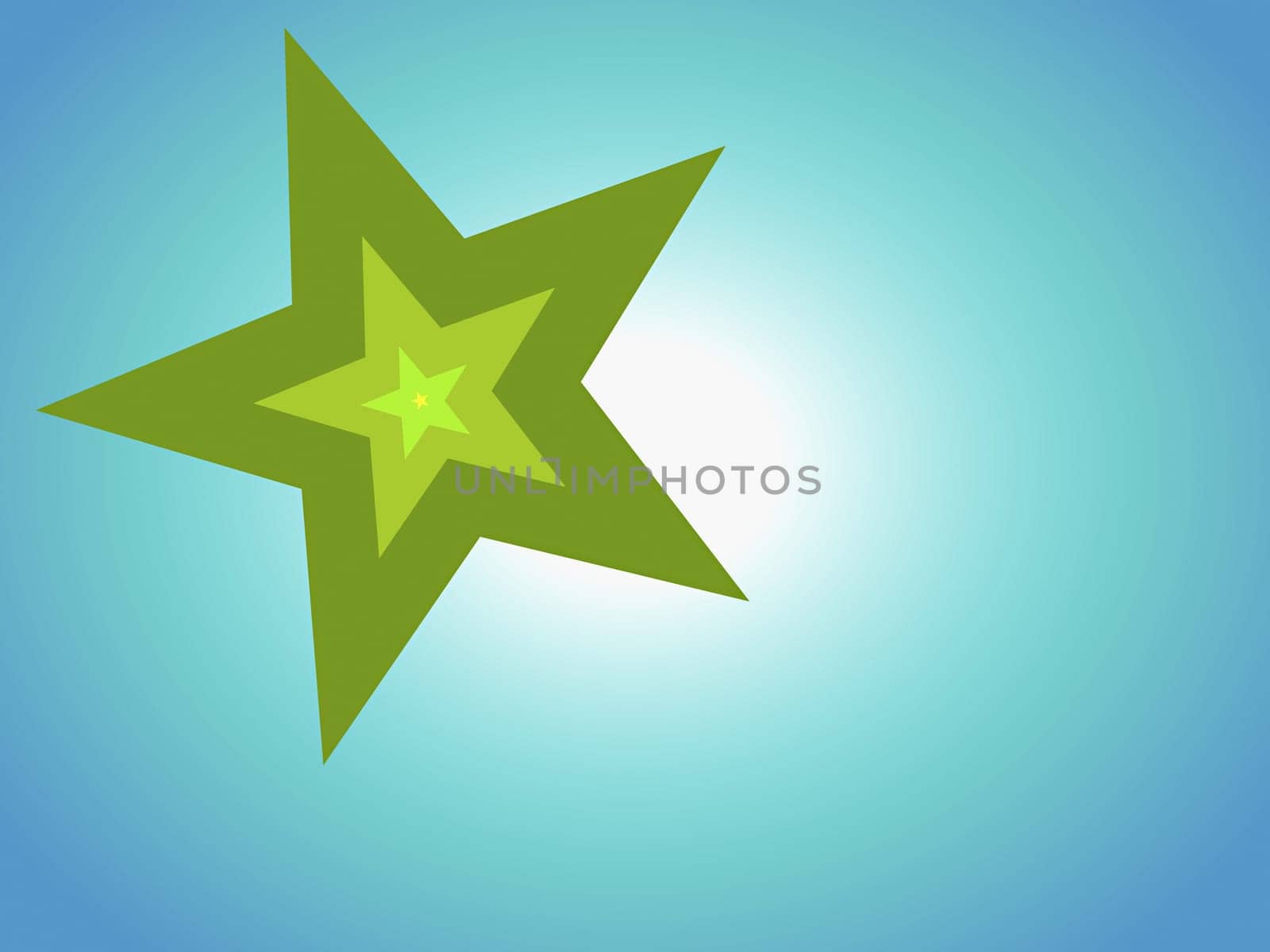 Three concentric stars