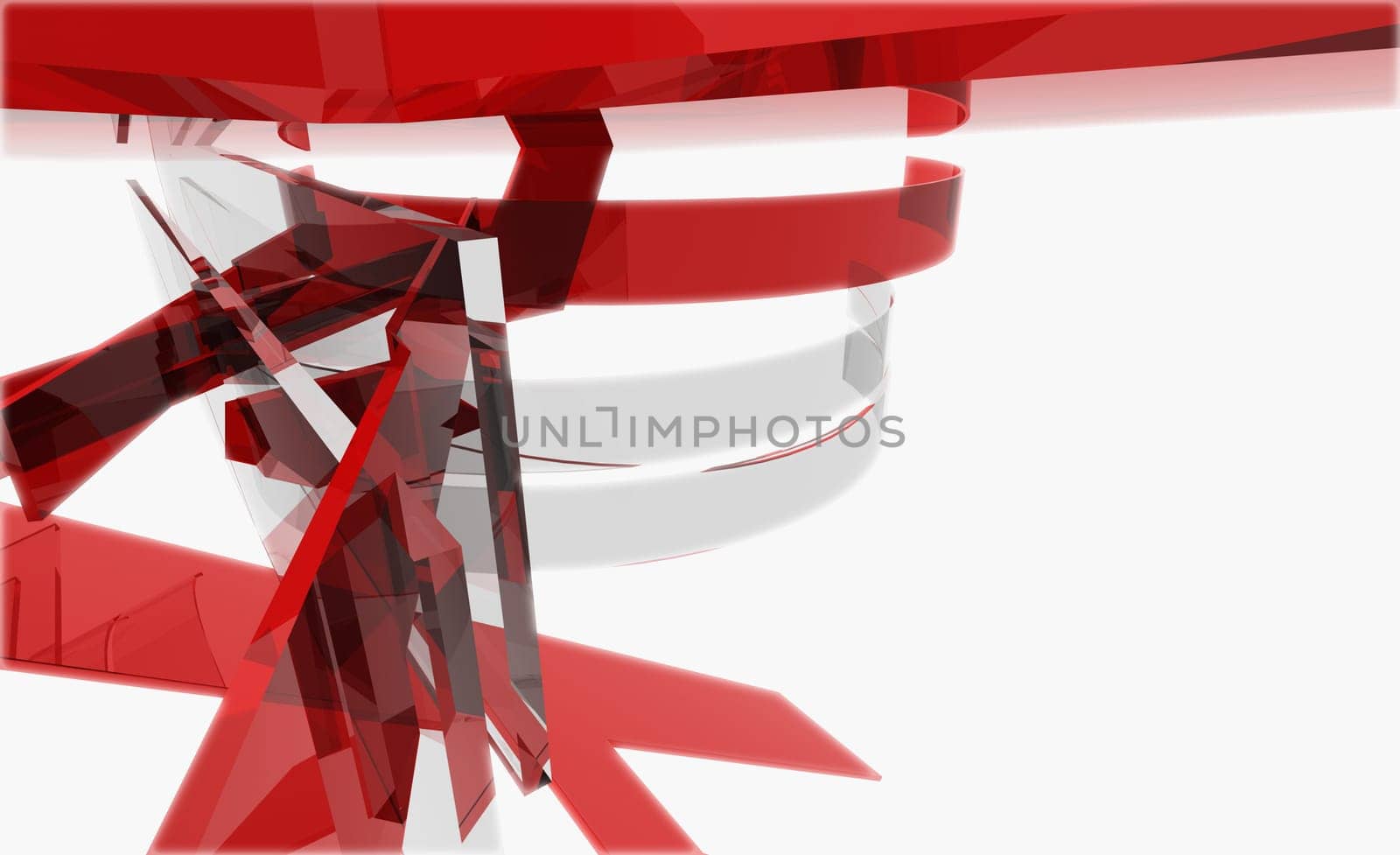 Red abstract pattern on a white background