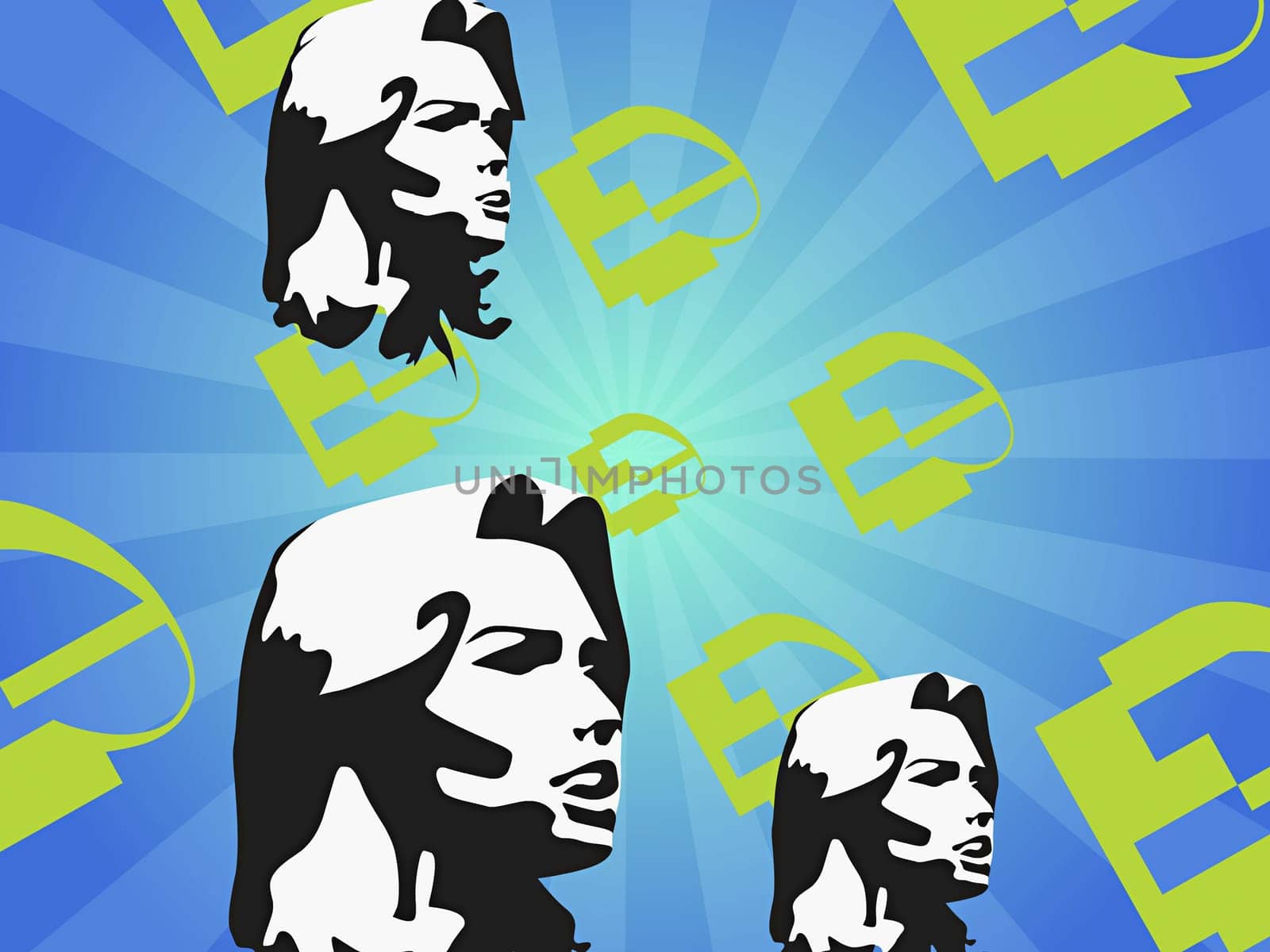 Montage of a woman's face