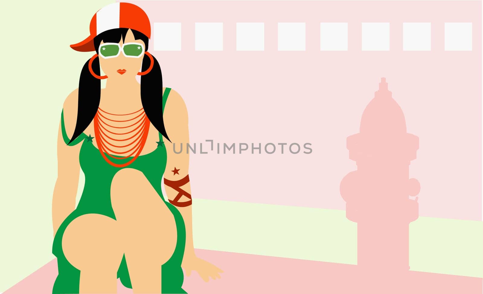 Woman wearing a baseball hat
