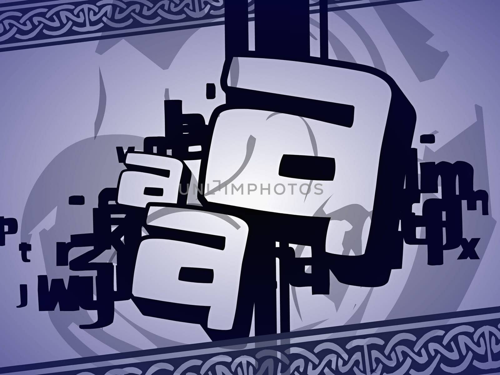 Close-up of alphabets