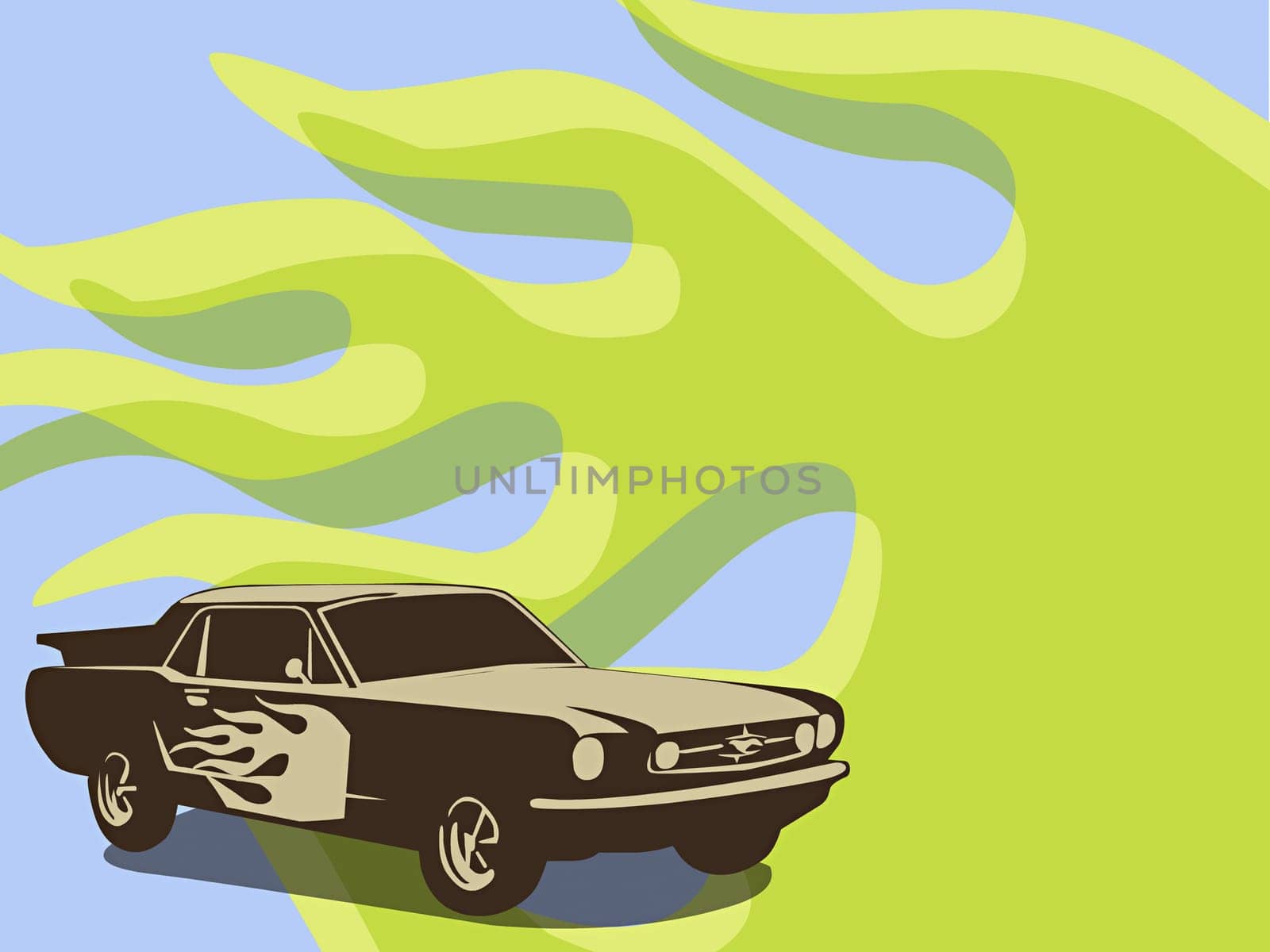 Close-up of a car against a colored background