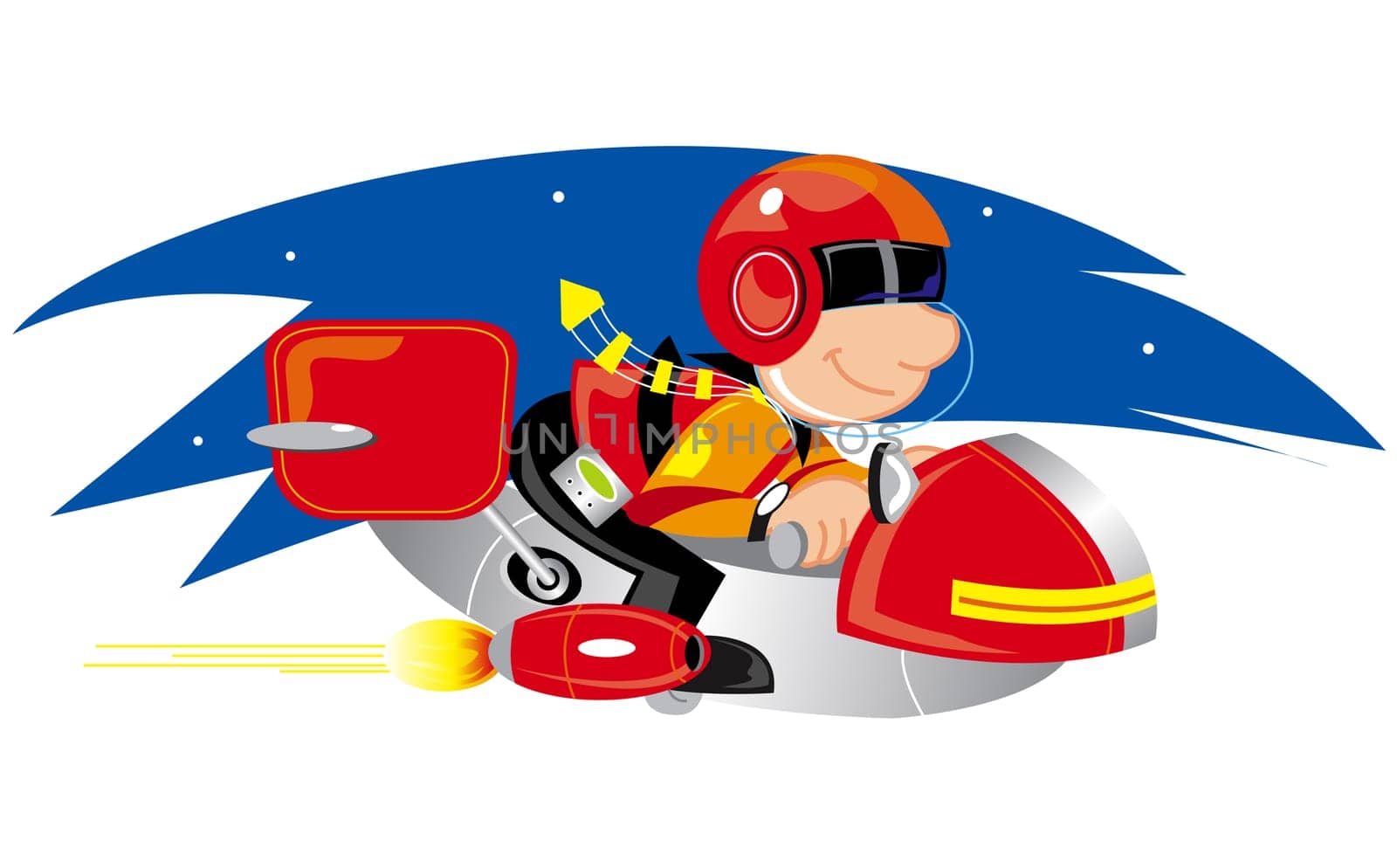 Man riding a motorcycle