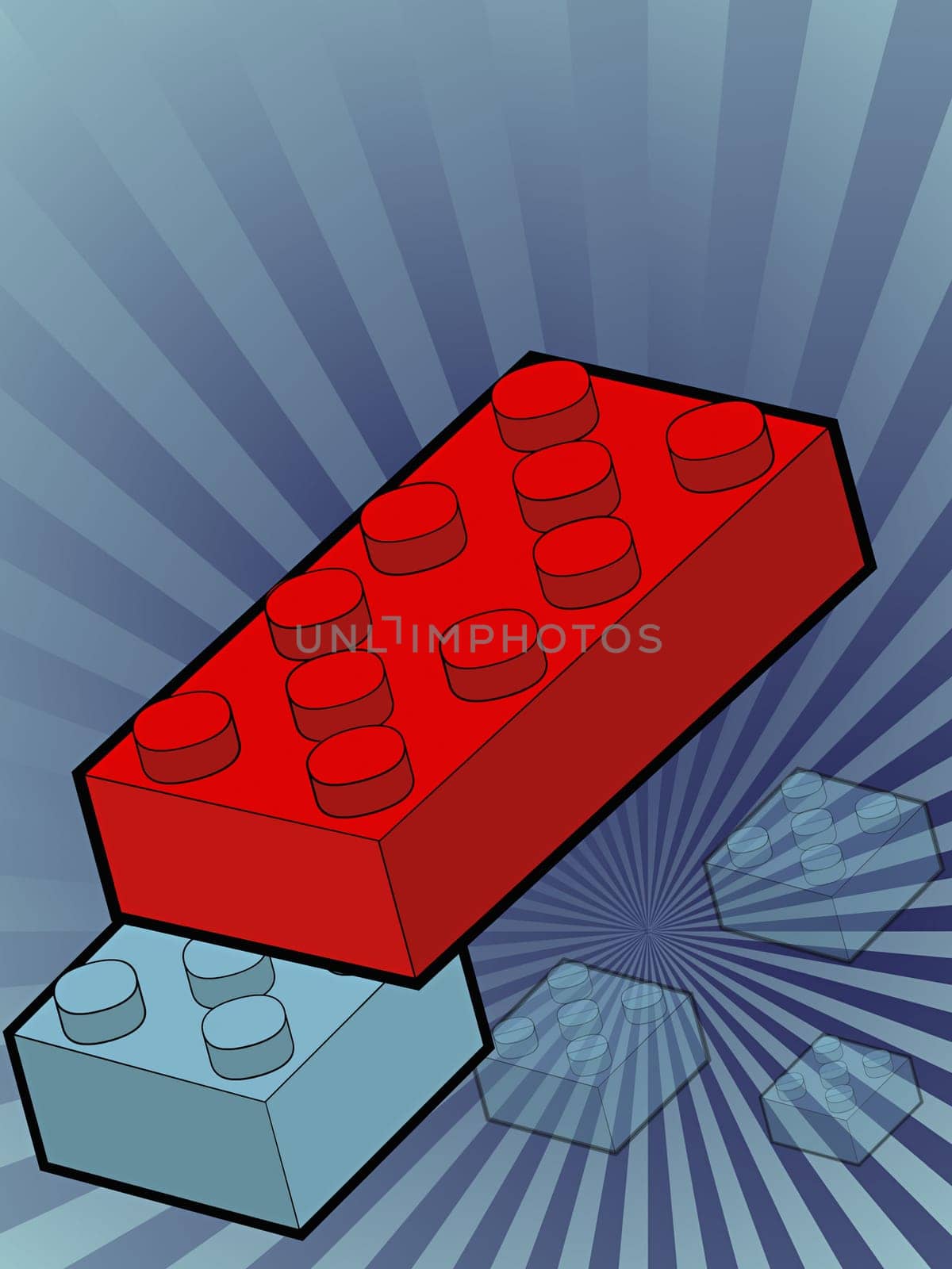Close-up of plastic blocks
