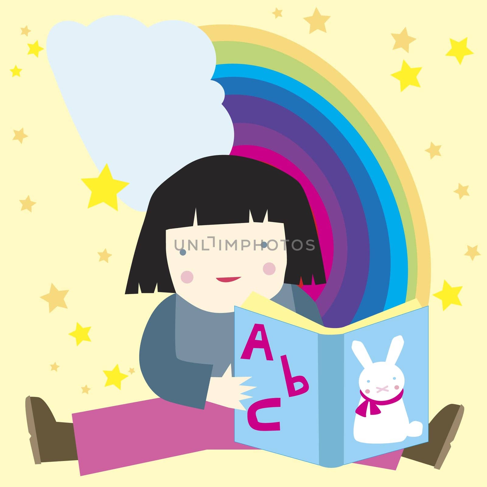 Girl holding a book