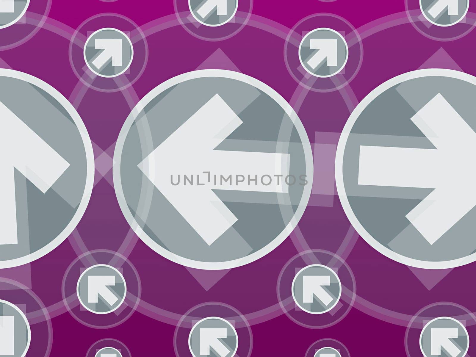 Arrows in circles against a purple background